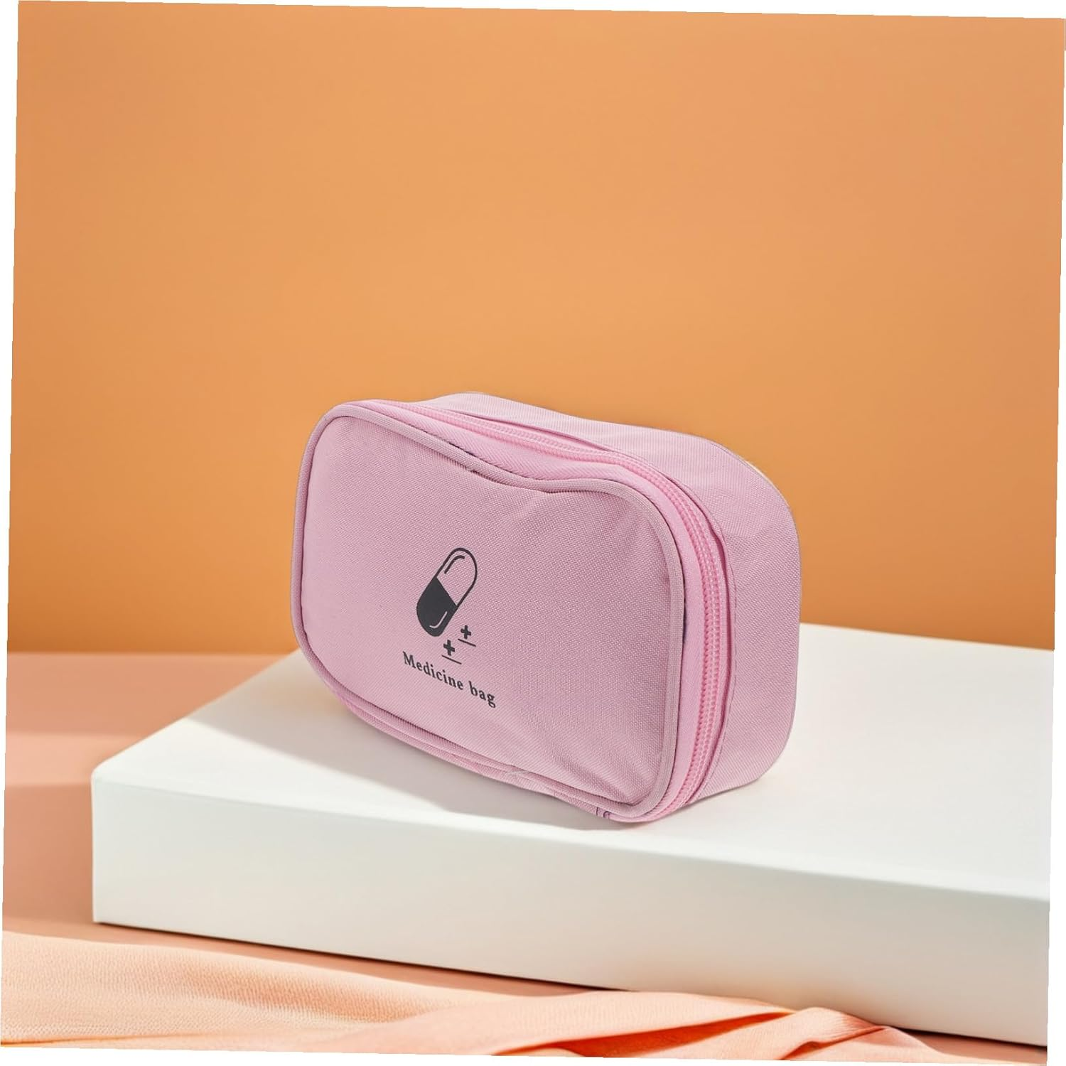 SOPOTUTU Small Portable Travel Medicine Bag, Pills Storage Organizer with Zipper, Compact Medical Storage Pocket for Camping, Hiking, and Emergency Use image number 3