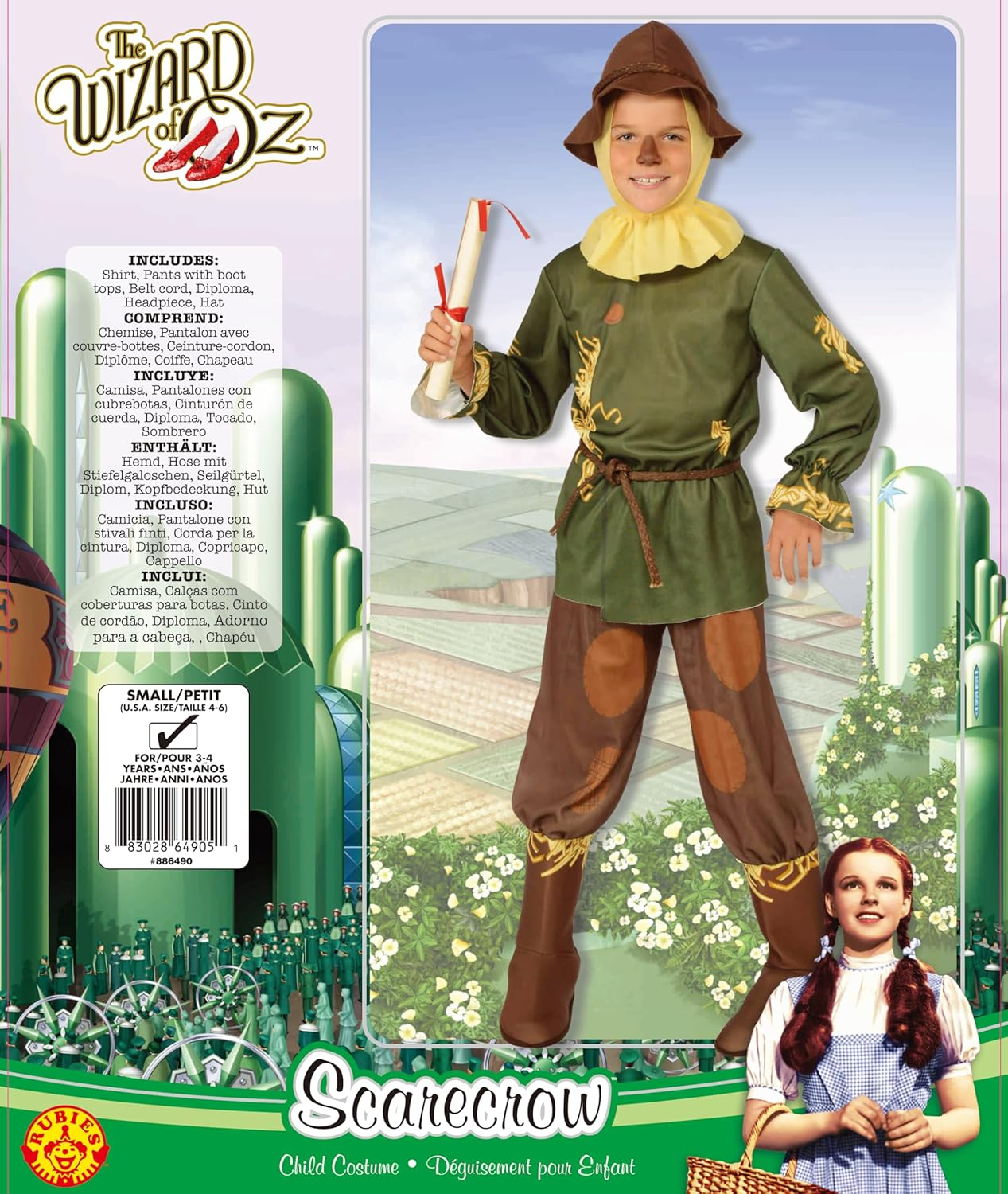 Scarecrow Deluxe Costume for Kids - Warner Bros the Wizard of Oz image number 3