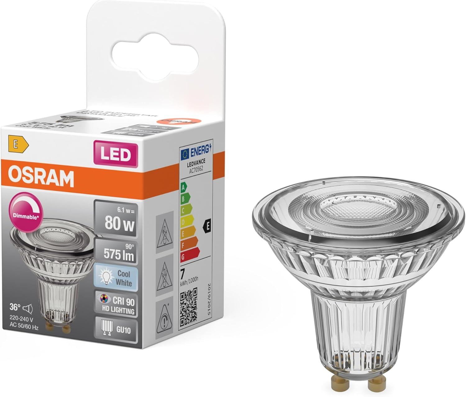 OSRAM LED Superstar PAR16 6.1 W 940 GU10 image number 1