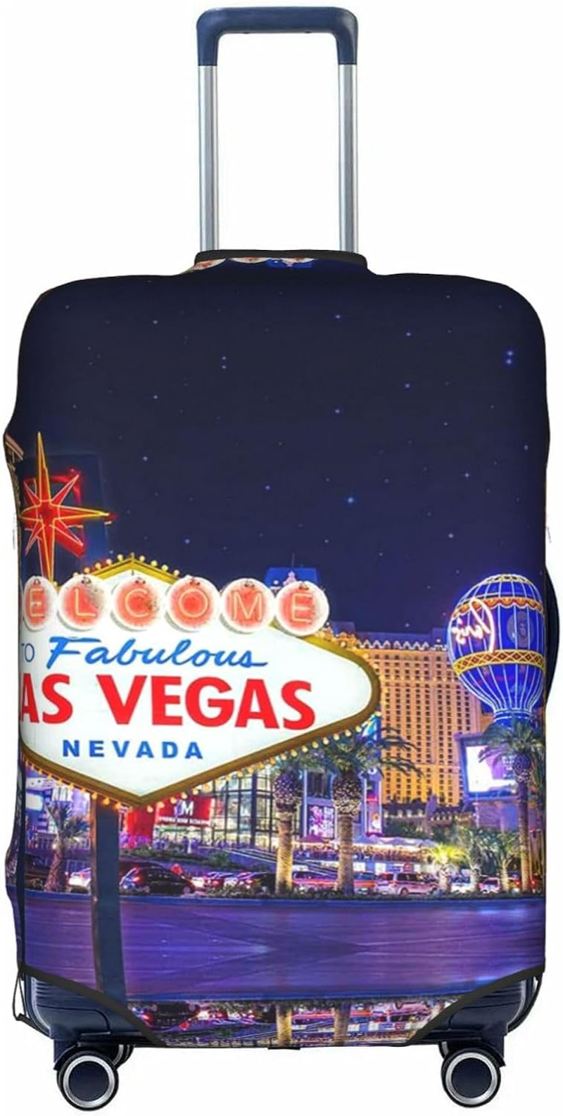 Obabo Grape Travel Luggage Cover,Washable Suitcase Cover Protector Anti-Scratch Suitcase Cover Fits 18-32 In, Las Vegas Night City, S image number 2