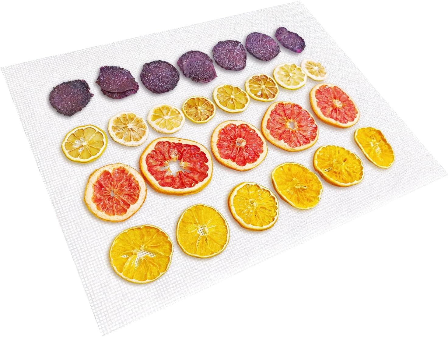10 Pcs Silicone Dehydrator Sheets, Non-Stick Food Dehydrator Mats Reusable Thickened Cuttable Silicone Steamer Mat for Food Fruit Dryer 39 * 28Cm image number 4