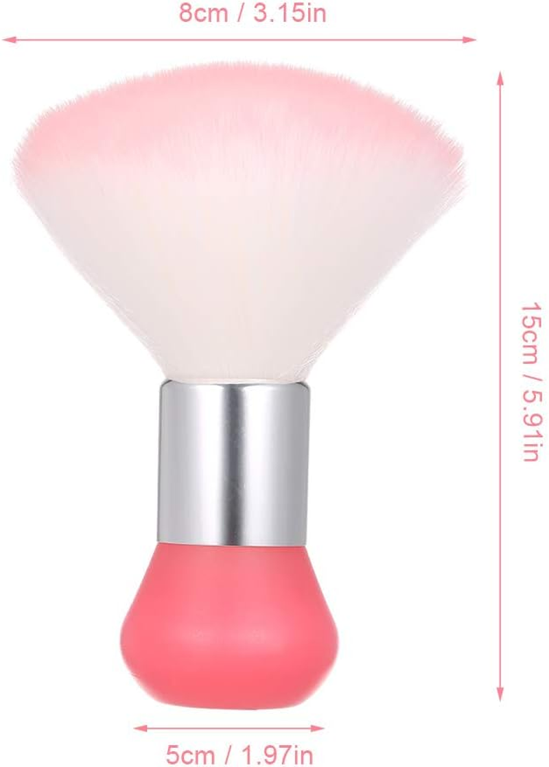 Yasao Neck Duster Brush Nail Art Dust Brush Large Nail Powder Brushes Hair Cleaing Brush for Removing Hair on Neck Multi-Functional Makeup Brush Nail Tool Pink image number 3