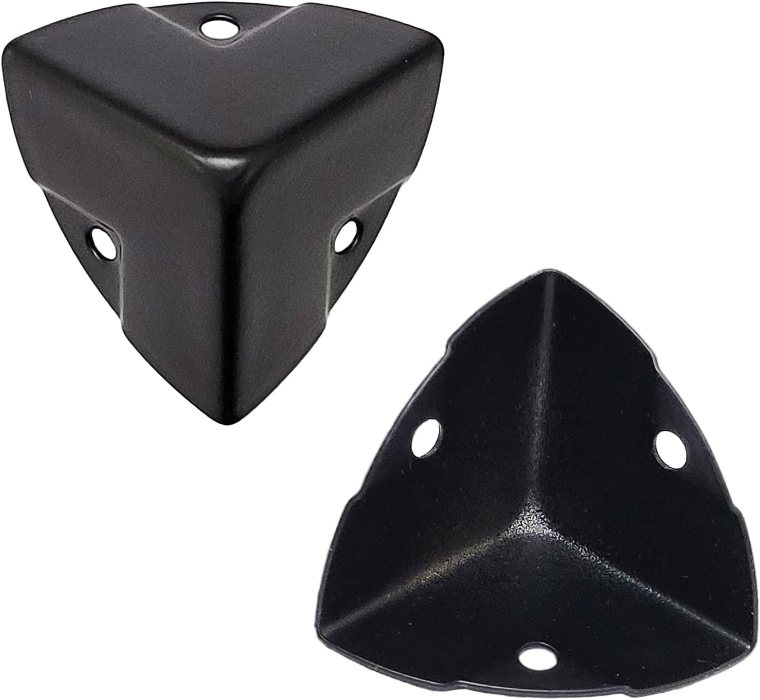 20Pcs Black Corner Brace Decorative Protectors Wrap Angle Edge Guard Cover Brackets 27Mm for Wooden Case Trunk Box Flightcases (1.1"&times;1.1"&times;1.1") image number 1