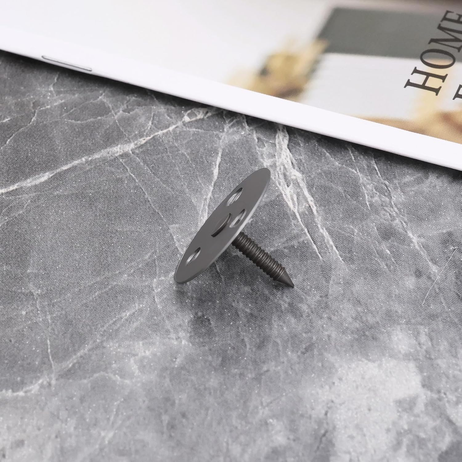 Ecsing 50PCS Tire Puncture Nails Spikes Anti-Theft Security Car Vehicle Auto Puncture Nail Diameter 25Mm Nail Length 15Mm for Cars Trucks Dark Gray image number 2