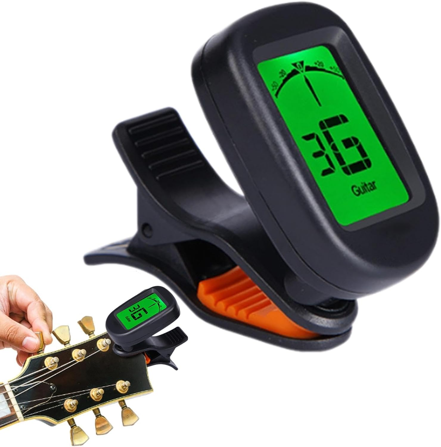 Digital Tuner for Guitar | Precise Clip-On Ukulele Tuner | Lightweight Instrument Tuner, String Instrument Supplies for Performance image number 2