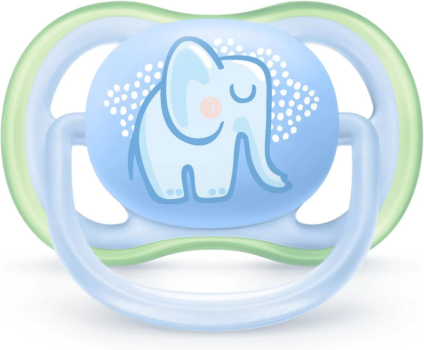 Philips Avent Ultra Air Dummy 0-6 Months, Breathable Orthodontic Soother, BPA Free, Double Pack, Elephant/Lion, SCF085/01