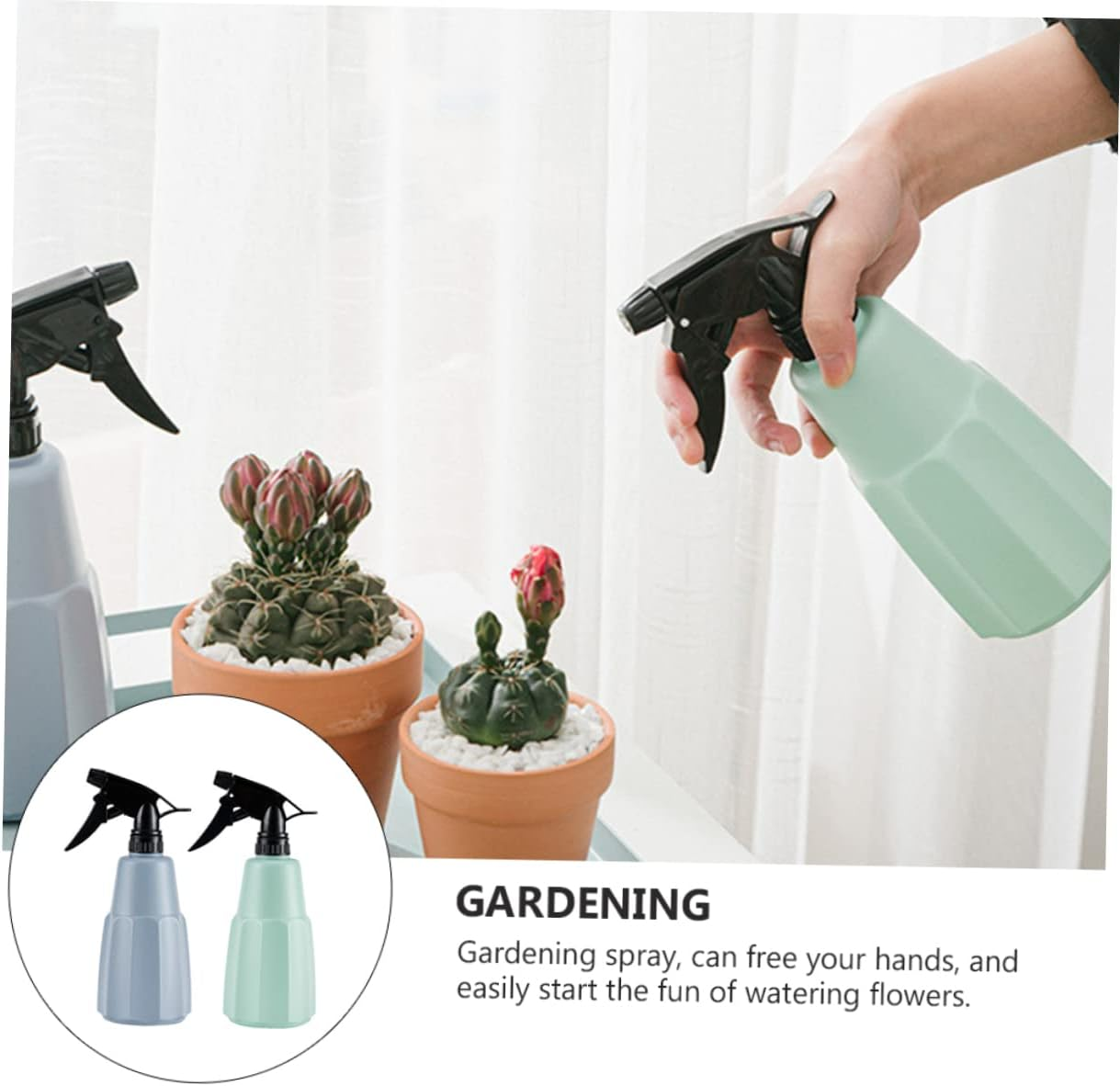 BESPORTBLE 4Pcs Gardening Flower Watering Can Household Plastic Spray Bottle Water Sprayer Bottle for Garden Watering for Boys and Girls to Use as Mist Water image number 1