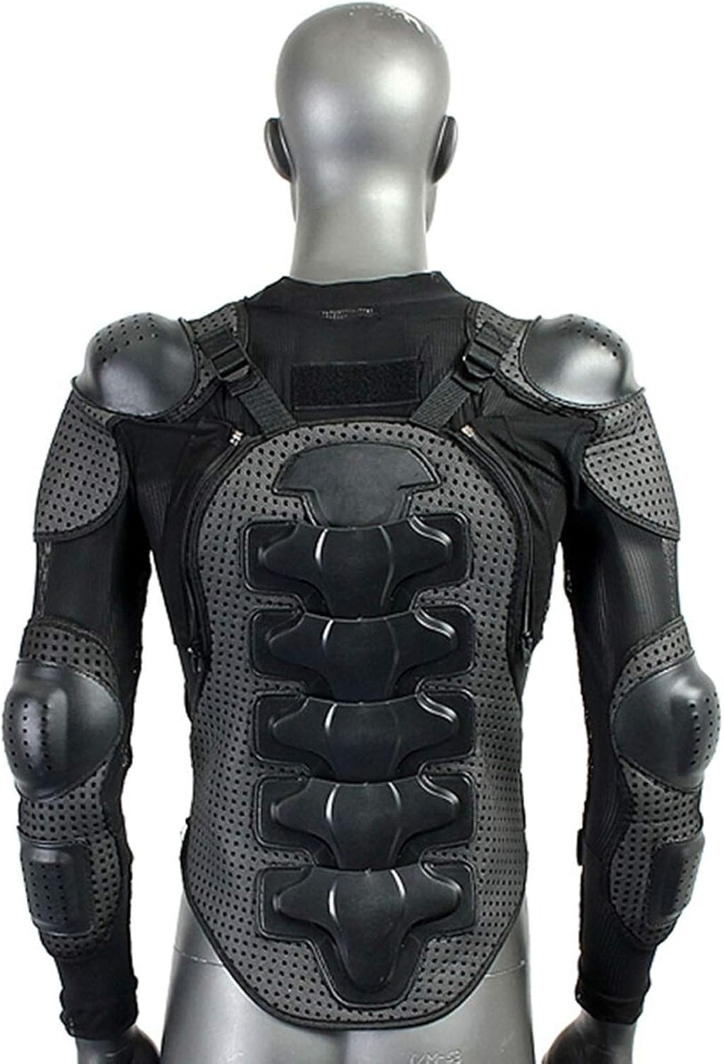 Full Body Cycle Riding Jacket Armor E Shoulder Chest Protection 1 Pa of Gloves Black L image number 5