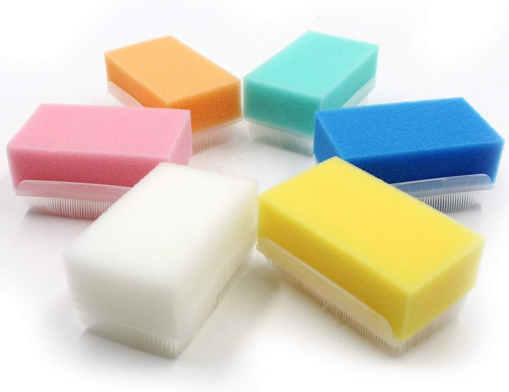 Wellgler'S OT Sensory Brush for Autism Therapy, Surgical Scrub, Baby Sponge for Bathing, Cradle Cap (6 Pack) image number 1