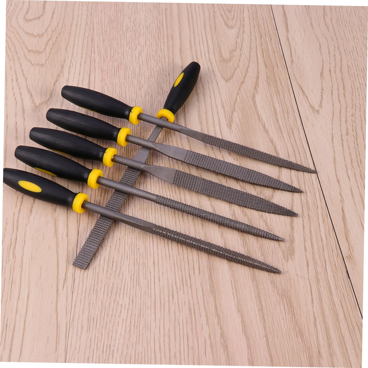 SHINEOFI 6Pcs Wood Rasp File Set Comfortable Handles Mini File for Woodworking Farriers Rasp Cutting Tool image number 1