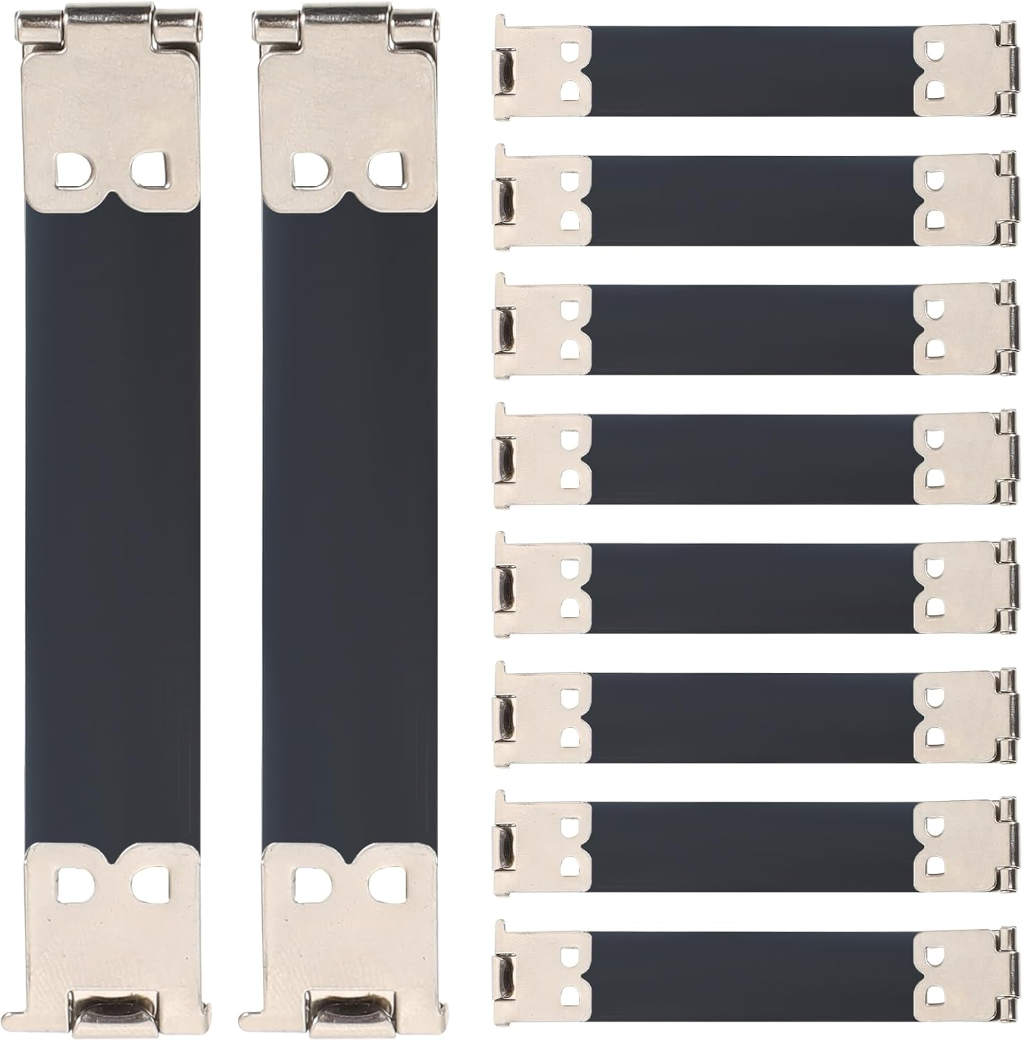 SHINEOFI 20Pcs Flexible Frame Kiss Buckle DIY Bag Flex Frame Metal Internal Flex Frame Purse Flex Frames Silver Handbag Metal Wallet Coin Purse Bag Spring Clip Shrapnel Clip Iron Hardware image number 3