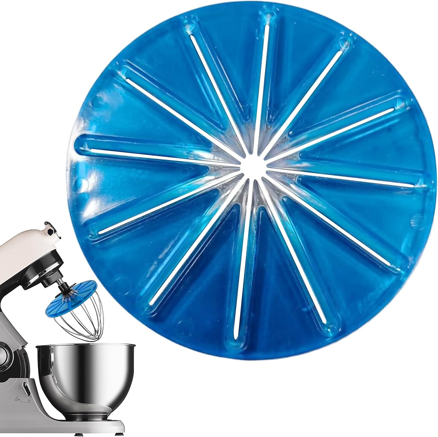 Round Stand Mixer Wiper, Anti-Splatter Baffle for 6-Wire Whisks, Bowl Wiper Attachment for Easy Cleaning, Multi-Purpose Kitchen Tool Splatter Guard, Wear-Resistant Kitchen Gadget