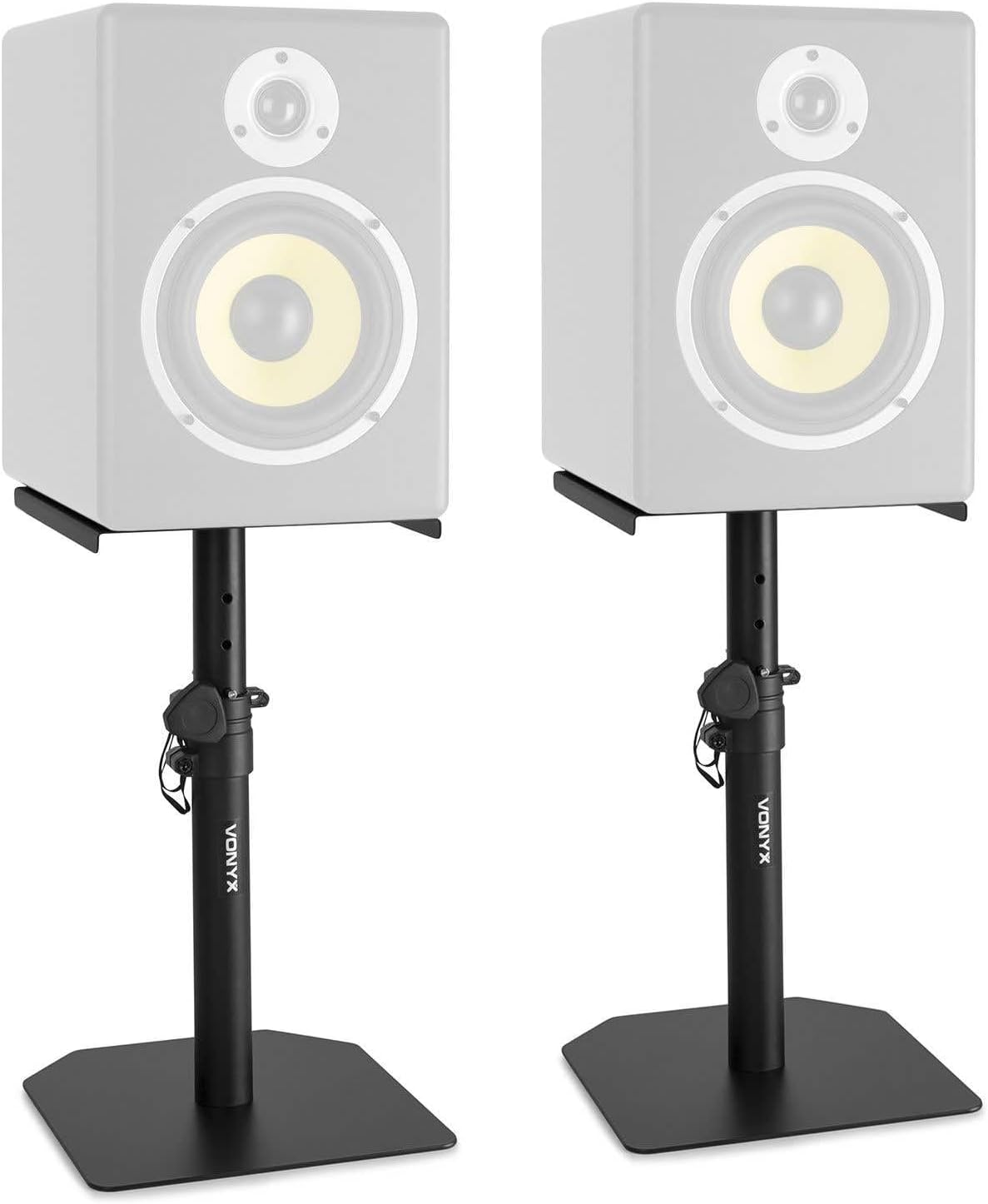 Studio Monitor Stands Speaker Mount Adjustable Desktop Stand Pair Vonyx SMS10 image number 2