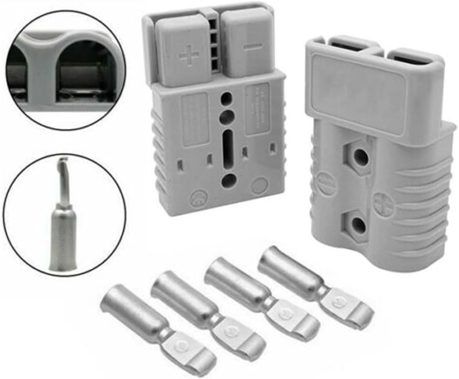 10Pcs Anderson Style Plug Connectors 50 AMP 12-24V 6AWG DC Power SP image number 6