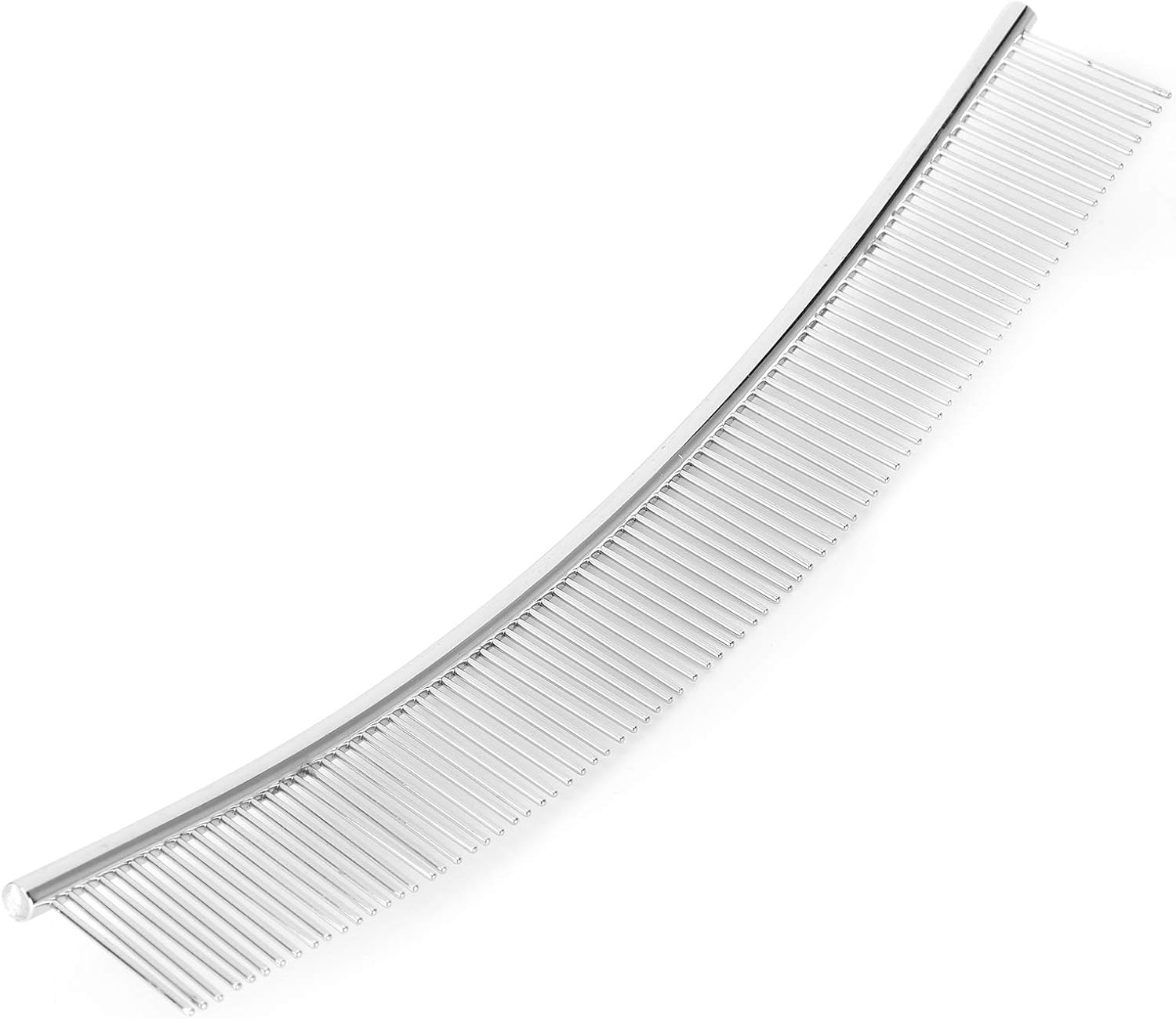 Pet Comb for Remove and Knots, Curved Pet Hair Comb with Stainless Steel Teeth Ideal for Cats and Dogs Dense Teeth Type Pet Grooming Comb image number 2
