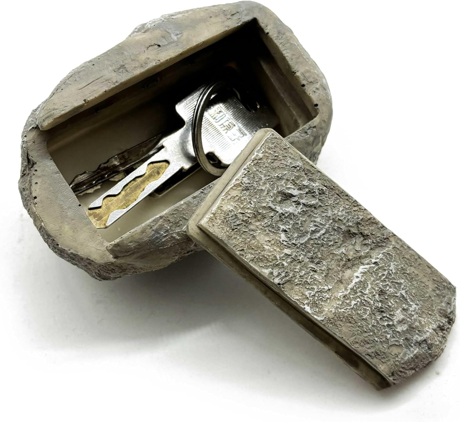 Hide a Key Fake Rock Safe Holder Realistic Stone Hider Keybox for Outdoor Garden