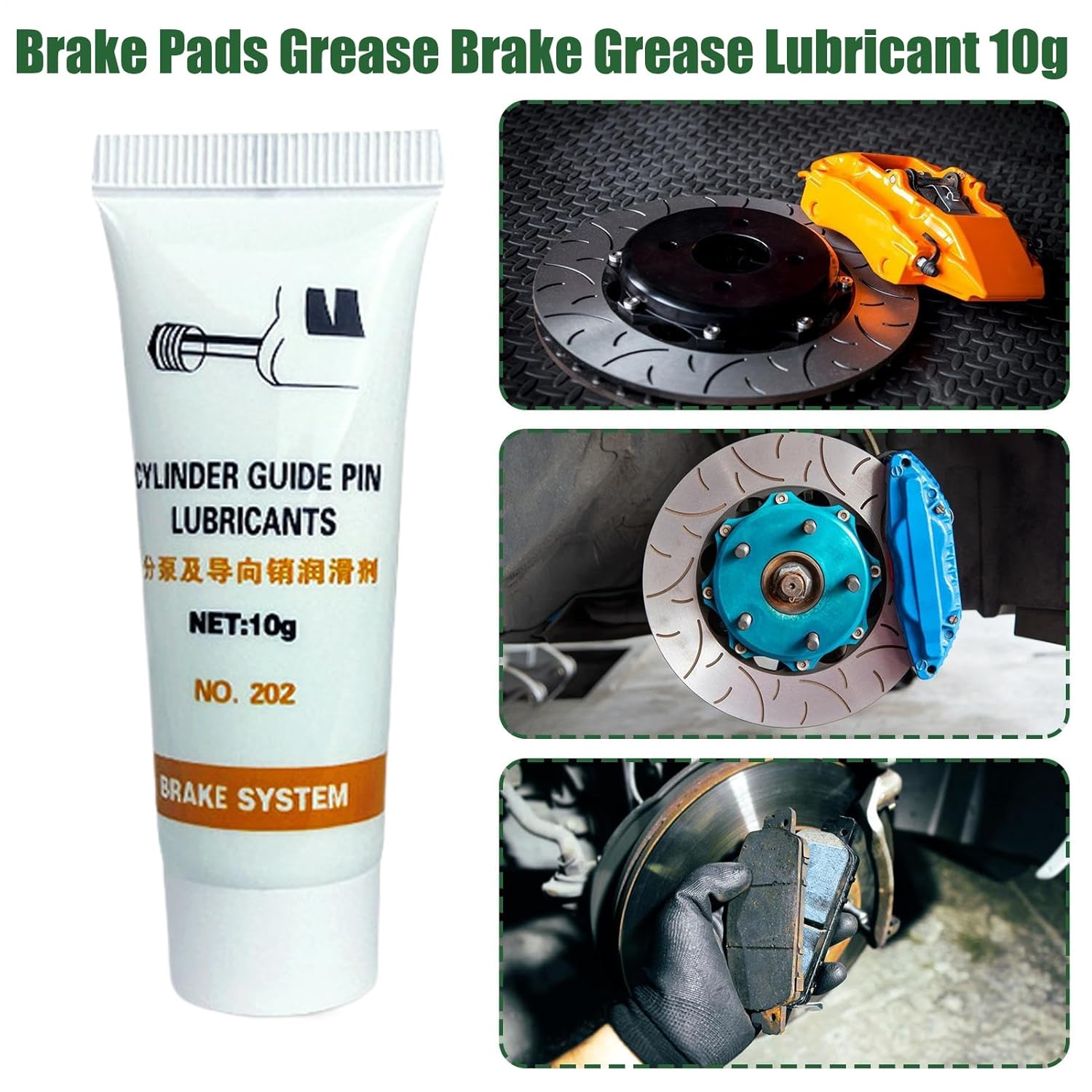 Brake Pad Grease,10G Brake Pad Lubricant | Low-Friction Heat-Resistant Lubrication for Lawn Mower Tractor Boat Truck RV Trailer Bike Trimmer image number 5