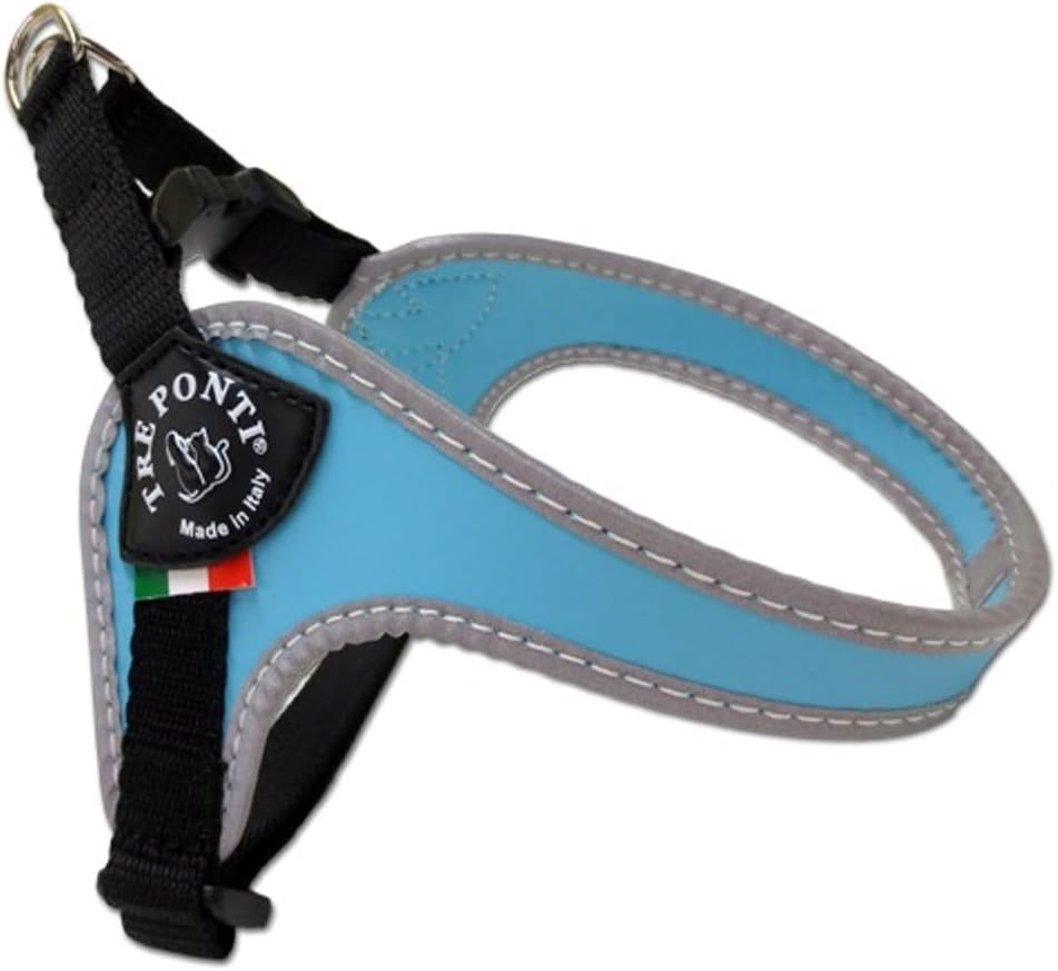 Tre Ponti Fibbia Small Dog Harness with Adjustable Belly Strap, 1 Cm, Black
