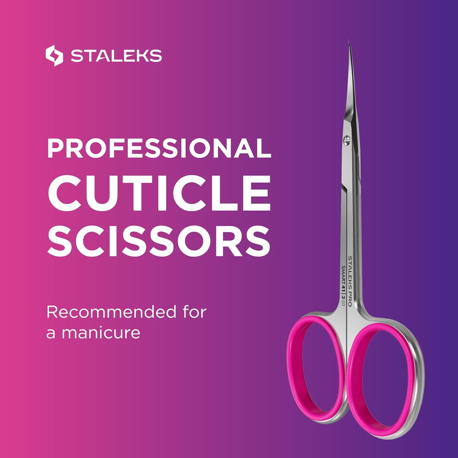 STALEKS PRO Smart 41 Type 3 Professional Cuticle Scissors with Hook - Pack of 1 - Model SS-41/3 (SS-41/3) image number 6