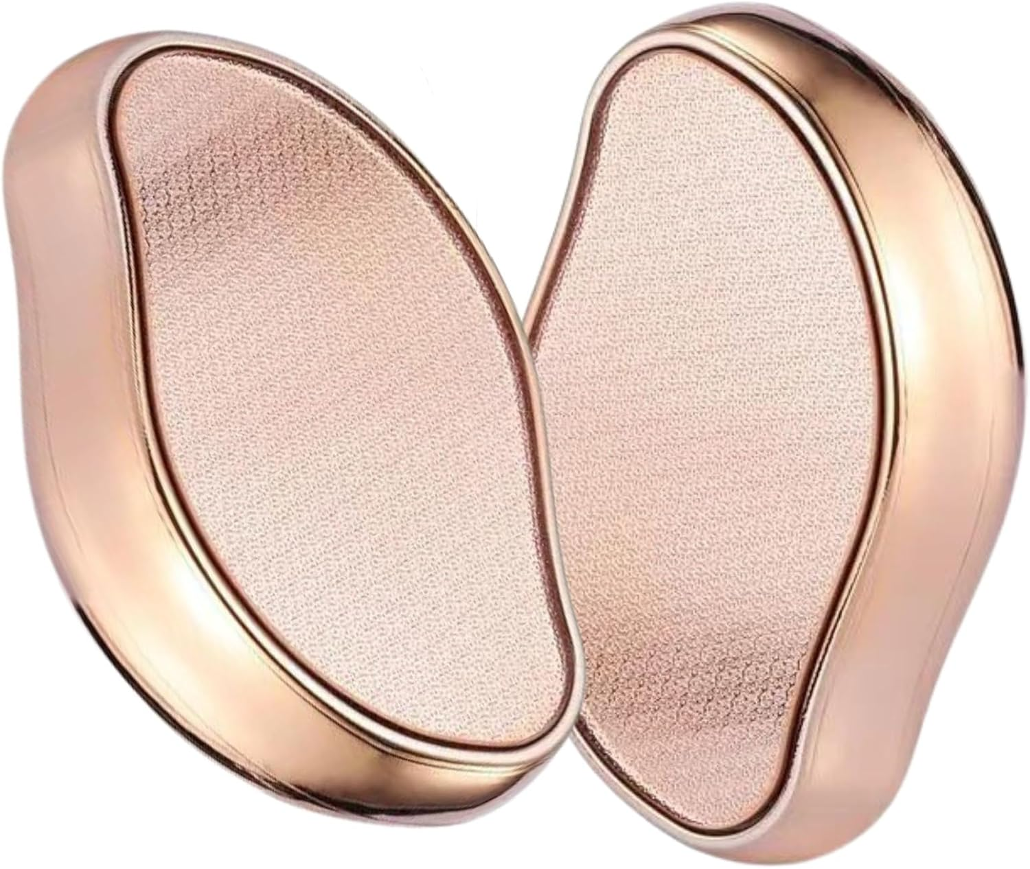 Pedicure Foot File Callus Remover 2 Pack, Portable Rustproof Glass Foot Scrubber Scraper Callous Shaver for Cracked Heel Hard Dry Skin of Feet Hand Elbows Knees (Golden)