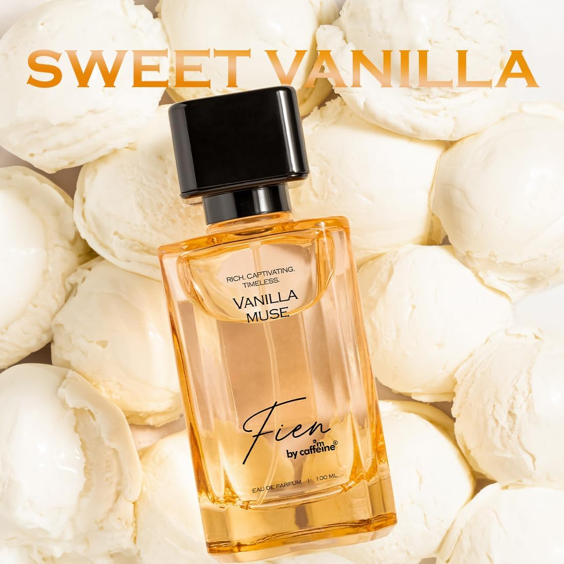 FIEN Perfume Vanilla Muse Perfume for Women | Sweet Vanilla Fragrance | 12 Hrs Long Lasting Eau De Parfum with Hazelnut, Peony, Vanilla Bean | Mcaffeine Perfume | Valentine Gift | Solid Premium image number 3