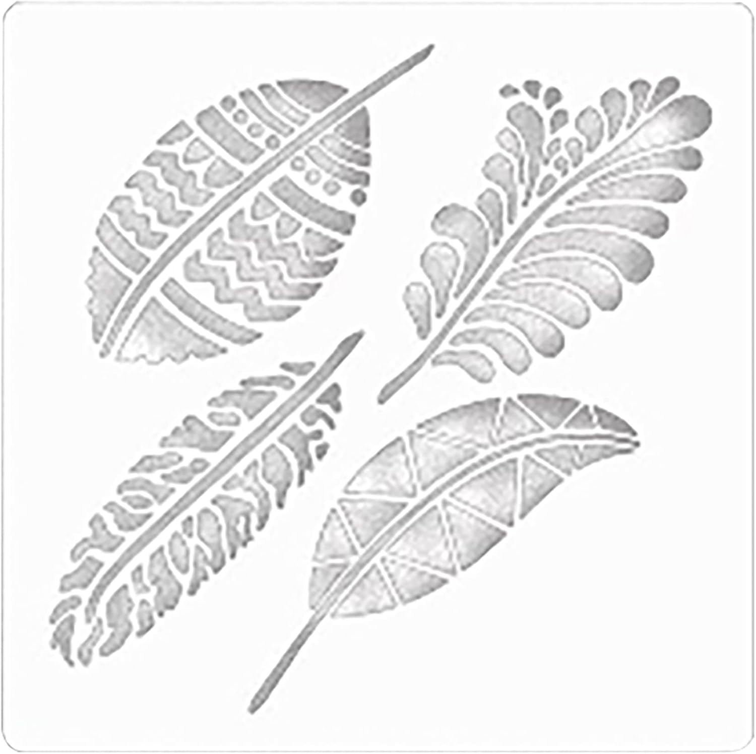 Tunghey 9Pieces Flower Stencils for Painting on Wood Large Painting Stencil Template Rose Leaf Reusable Stencils DIY for Painting Wall Decor Spring (20 X 20 Cm) image number 2