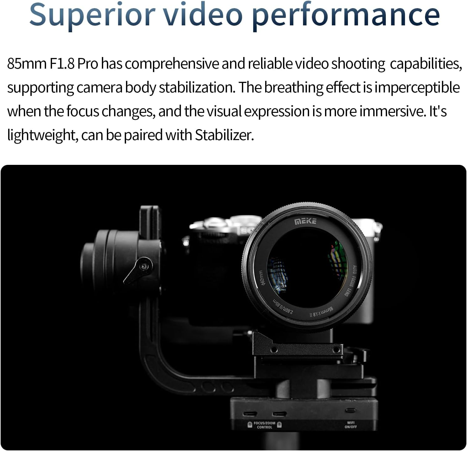 Meike 85Mm F1.8 Pro Auto Focus Medium Telephoto STM Stepping Motor Full Frame High Resolution 8K Prime Portrait Lens Compatible with Sony E Mount Cameras A7 A7R A7IV A7R IV A7III A7SIII A9 A7C A7CII image number 3