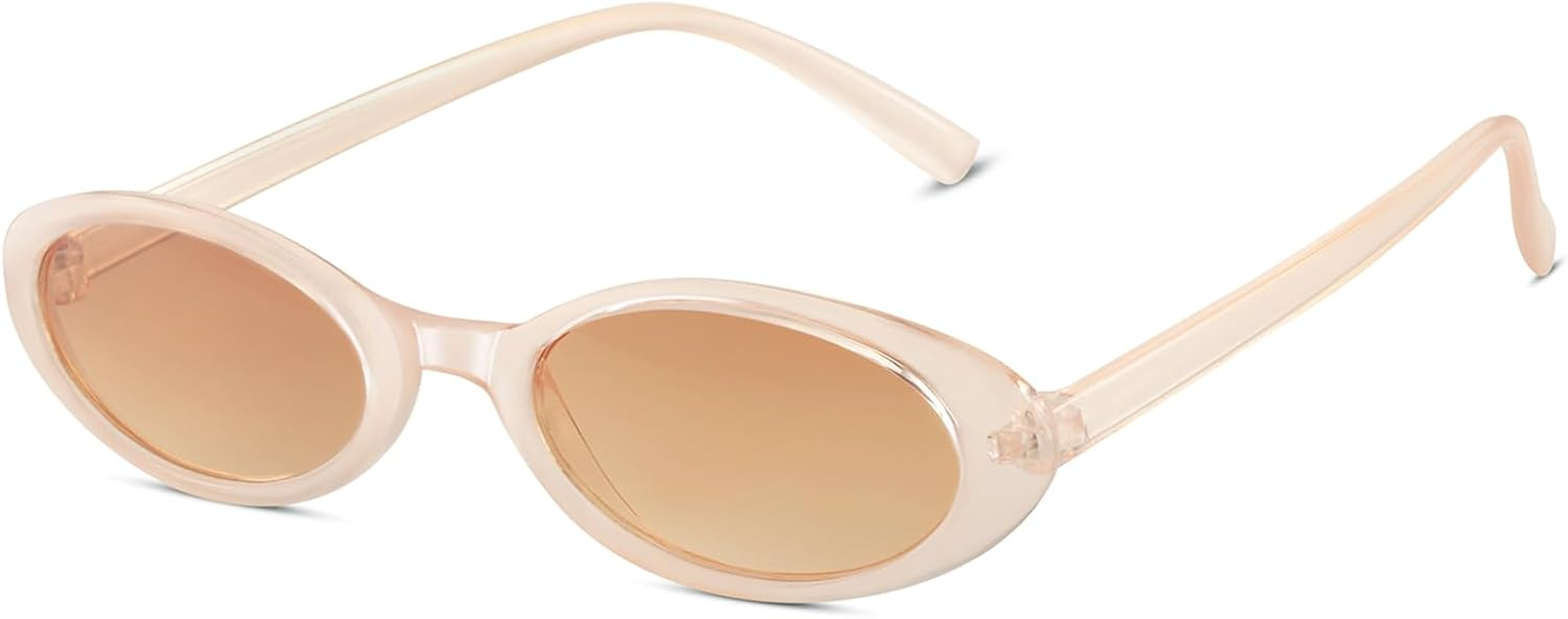 Retro Oval Sunglasses for Women Men,Womens Sunglasses Polarized Trendy Sun Glasses,90S Small Fashion Vintage Narrow Shades with UV400 Protection