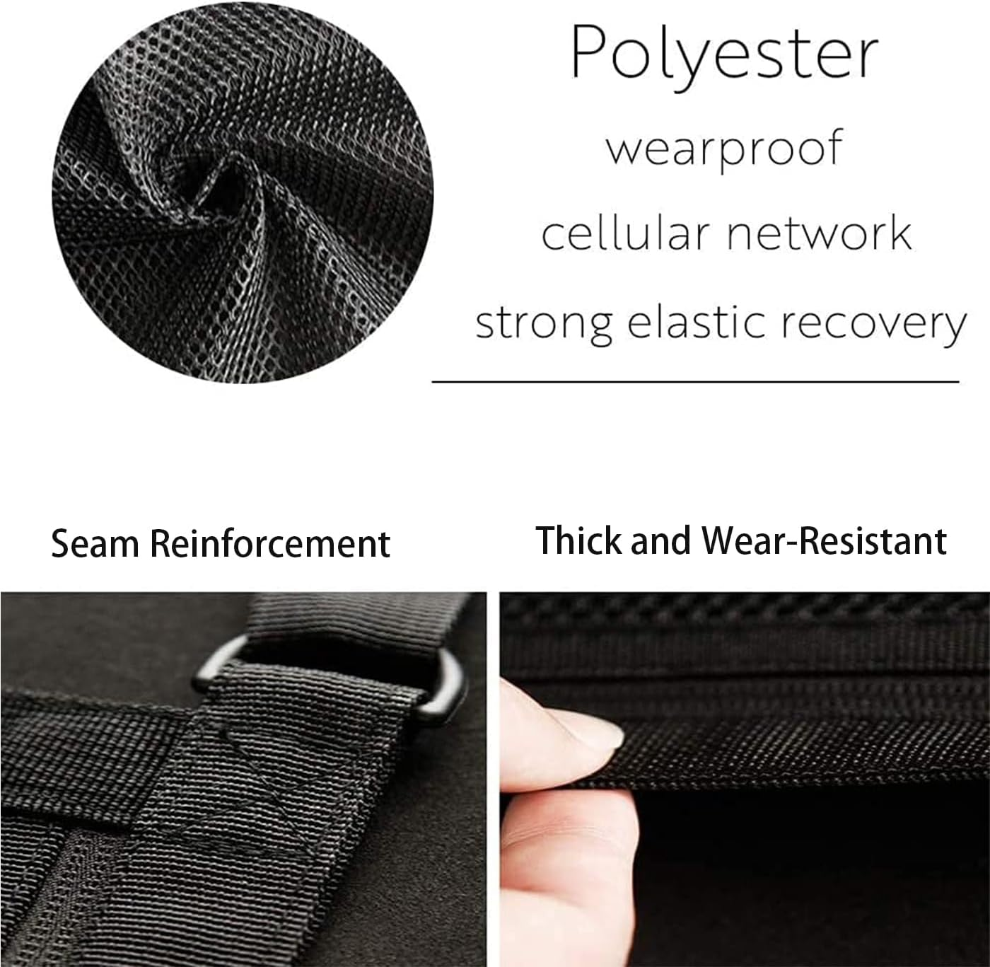 Travel Cargo Net SUV Ceiling Cargo Net Pocket，80 X 55 Cm Adjustable Double Large Car Ceiling Storage Net, Mesh Car Roof Organizer Long Trip Storage Bag for SUV Long Trip Camping (Black) image number 5