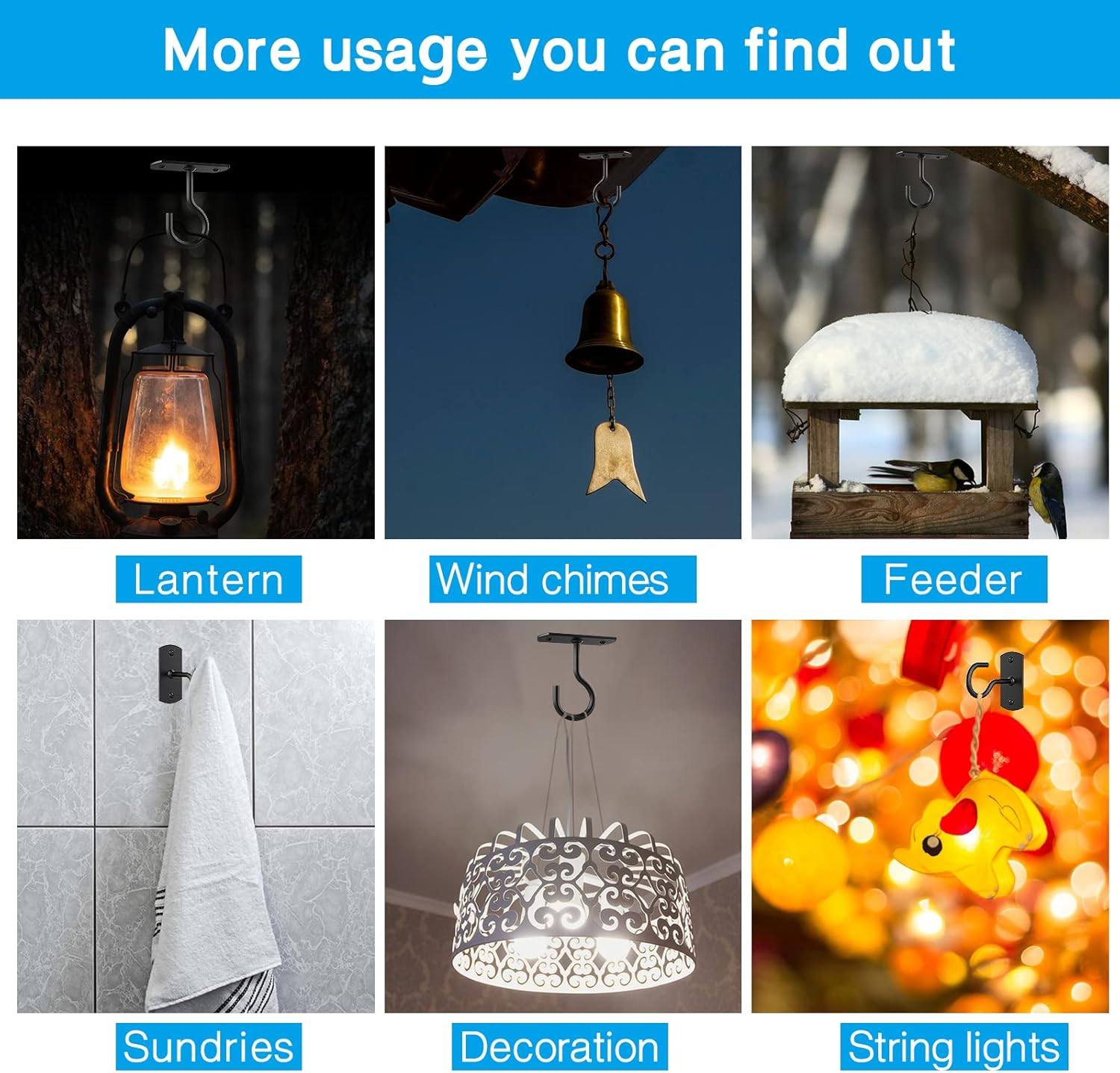 4In Ceiling Hooks for Hanging Plants 4Pack for Plants image number 1