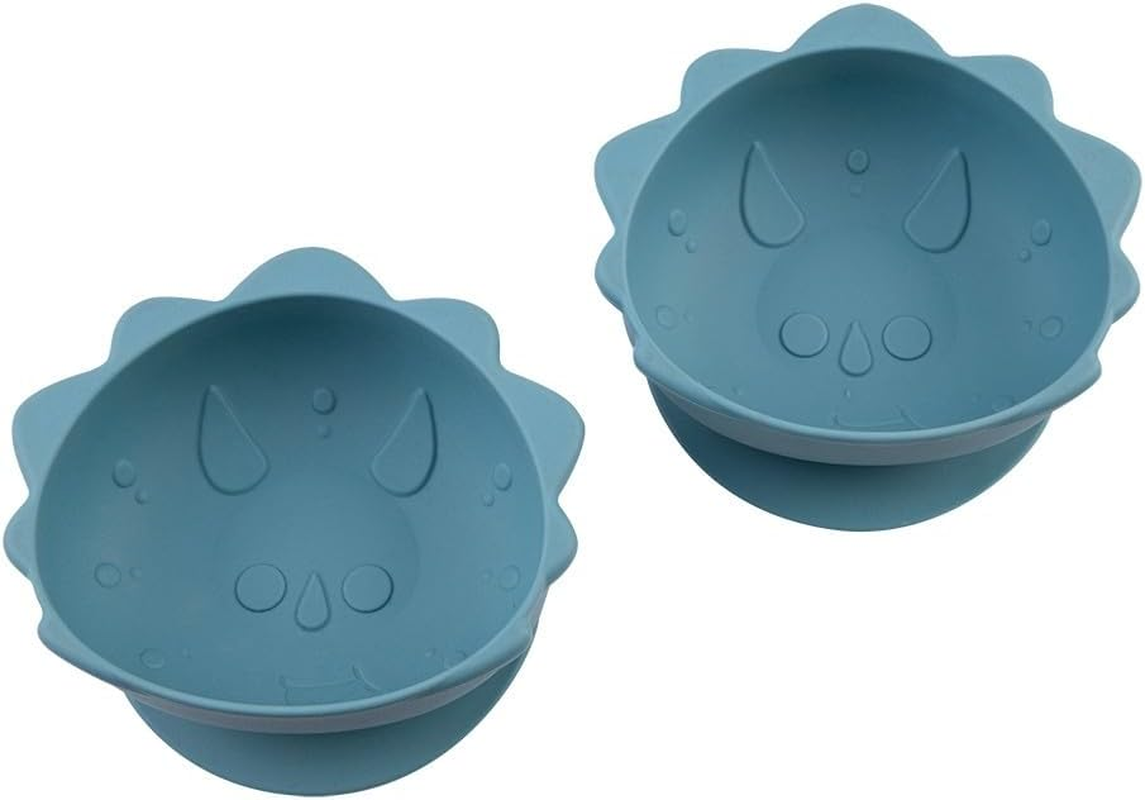 Melii Luxe Silicone Suction Bowls 2 Pack - Dinosaur