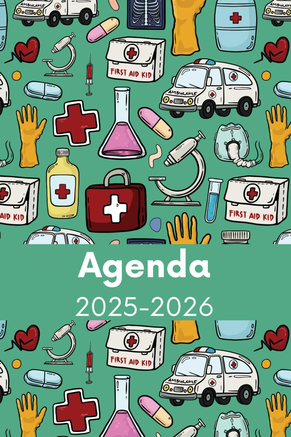 Agenda 2025-2026: Regalo per Dottore, Dottoressa, Medico, Infermiera, Studenti Di Medicina, Calendario, Pianificatore Settimanale Mensile