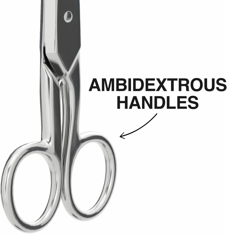 Klein Tools Electrician&rsquo;S Scissors with Wire Stripping Notches, Serrated Blade for Non-Slip Cutting, Cuts 19 AWG & 23 AWG Electrical and Telecom Wire, Made in USA image number 4