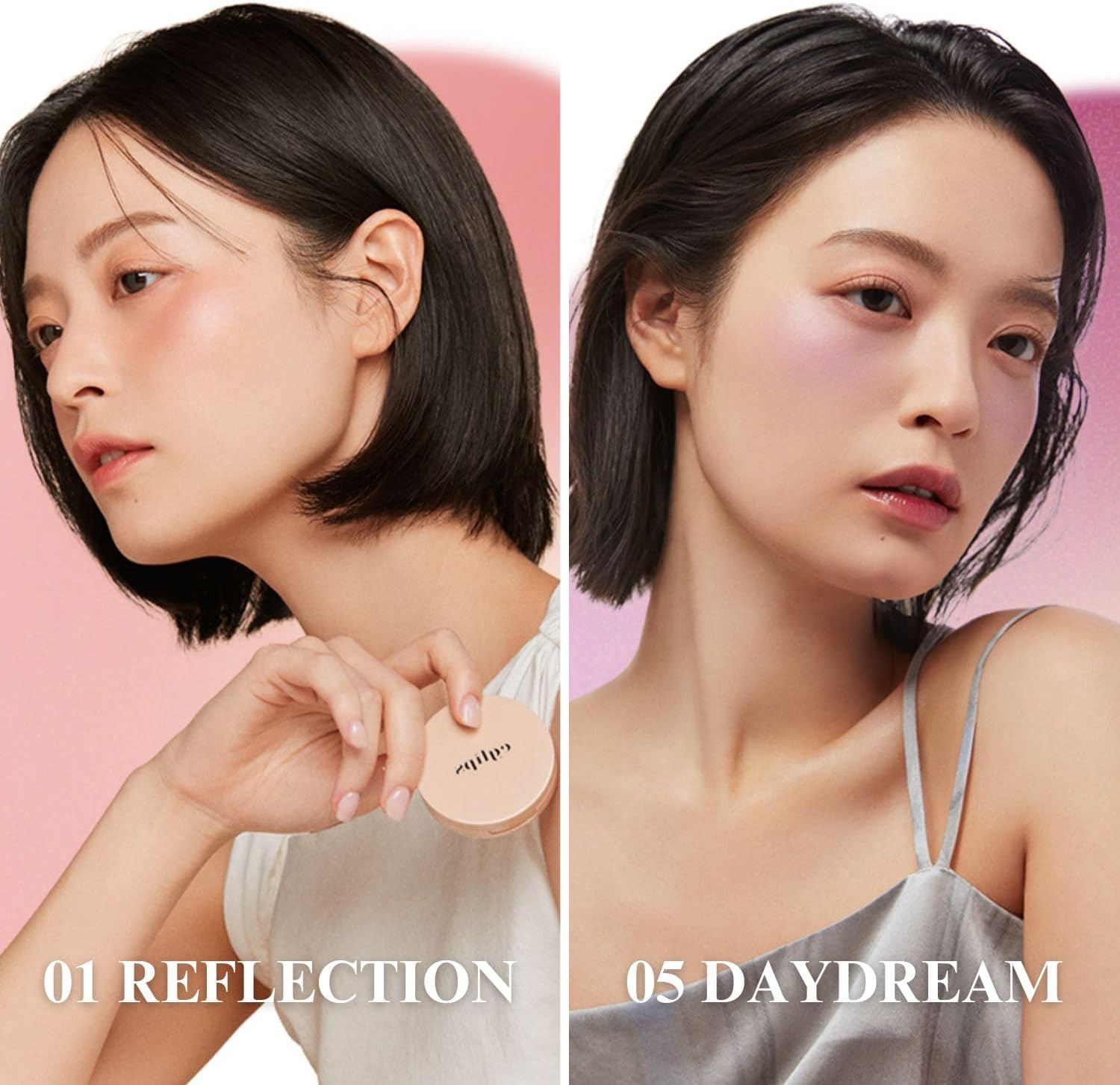 EGLIPS All over Blusher - Multi-Use Cream Jelly Blush for Eyes & Cheeks Easy Blend and Buildable Texture with Shimmery Pearls Transparent Natural Finish Korean Face Makeup (01 REFLECTION, 5 Gram) - 01 Reflection image number 5