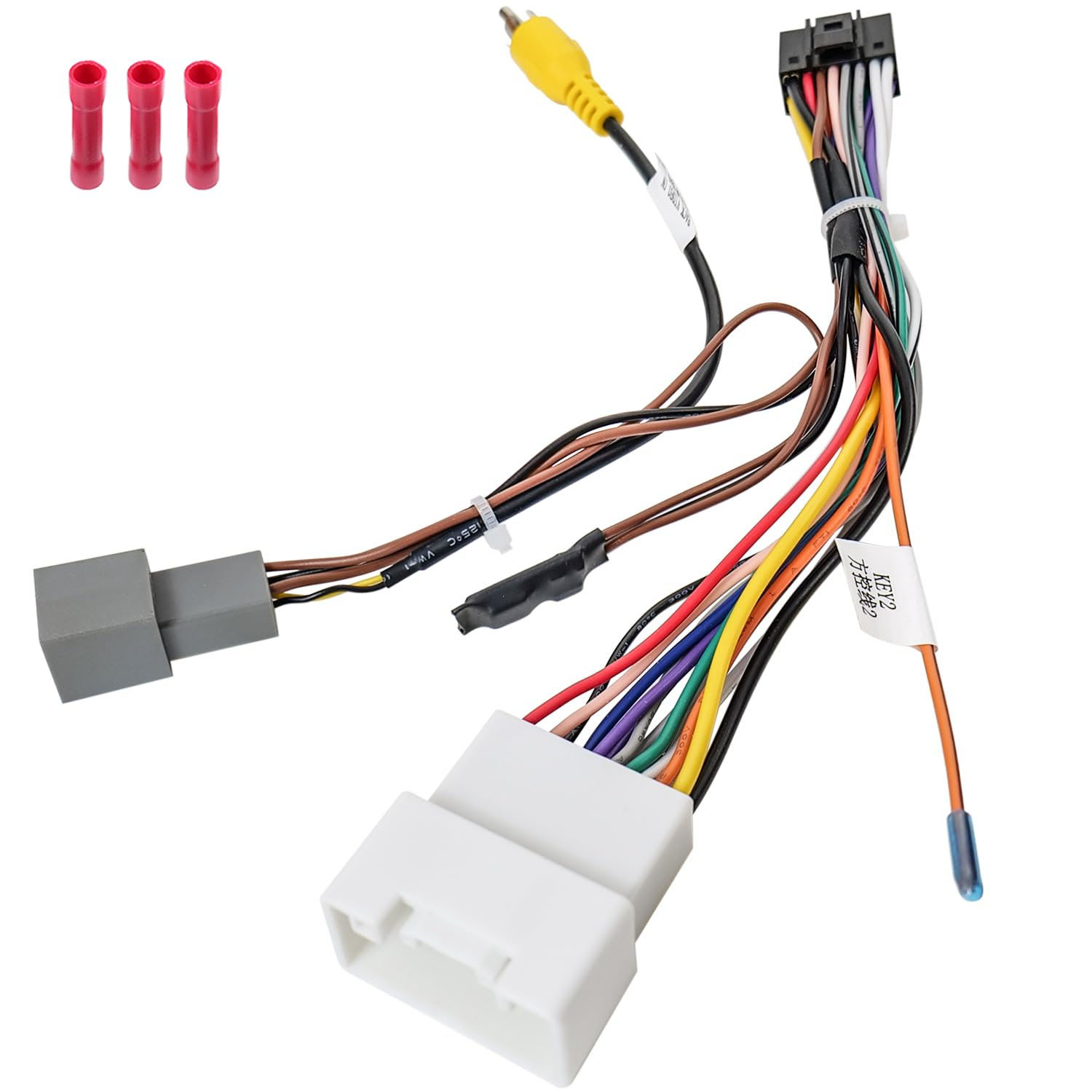 20Pin Radio Wire Harness for Mitsubishi Stereo Wiring Adapter Kit,Android Radio Wiring Harness with RCA Connector Compatible with Mitsubishi Lancer Outlander Pajero Mirage Triton image number 2