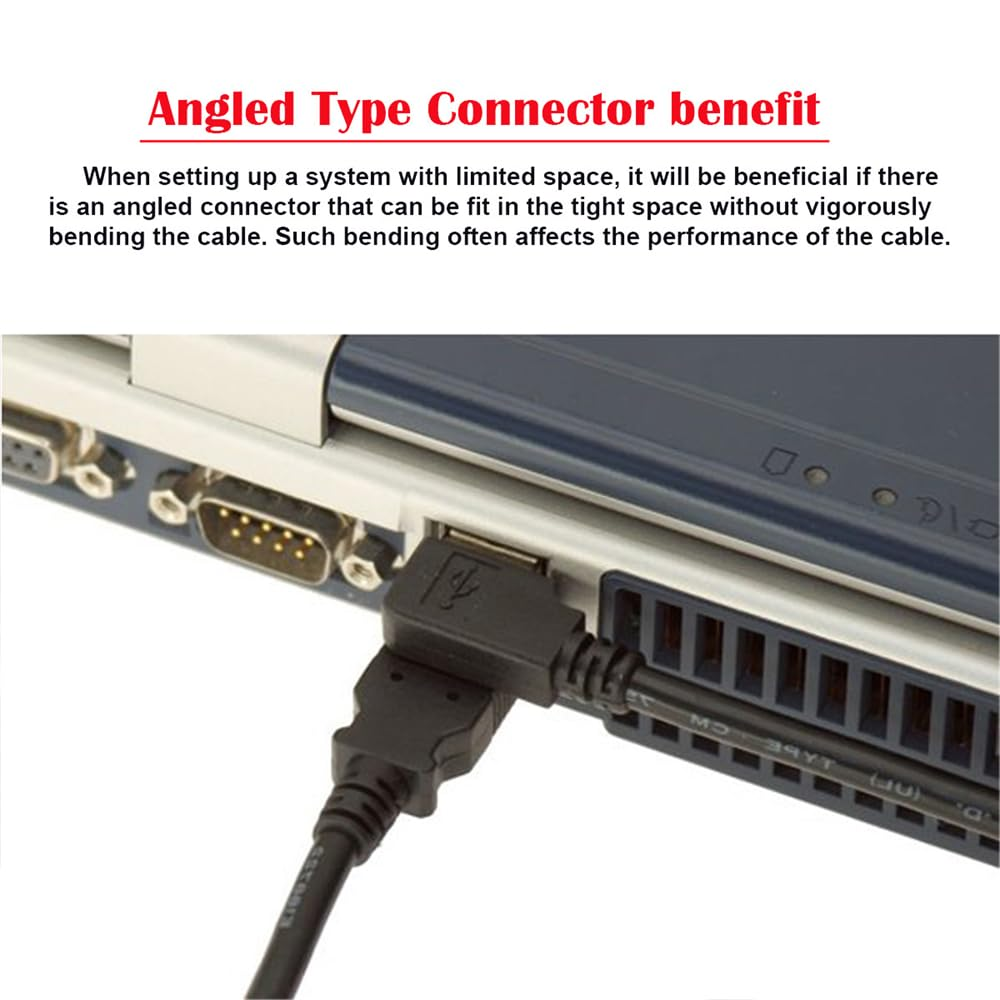 NFHK 90 Degree Right Angled USB 3.0 a Type Male to Straight a Type Male Data Cable 40Cm image number 6