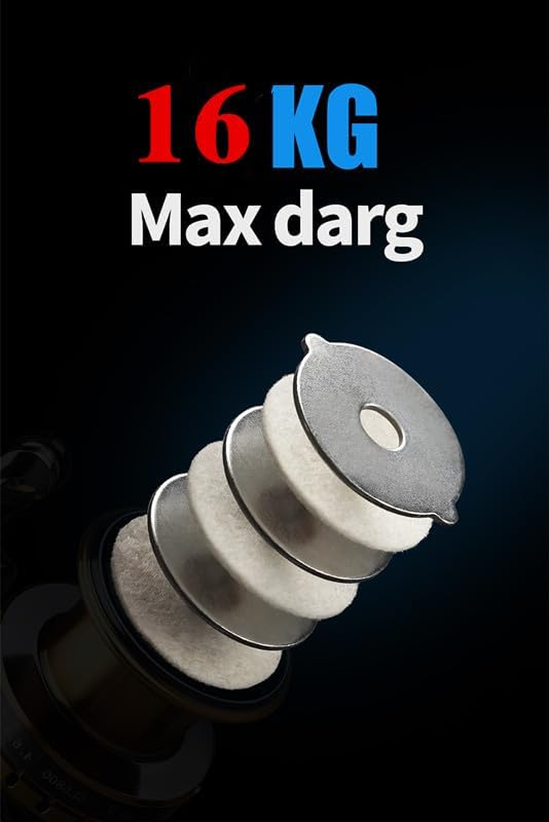 Metal Spinning Fishing Reel, 7800 10000 12000 Series,Aluminum Alloy Trolling Fishing Reels, Baitcasting Fishing Reels,Drag of 35.3Lb |16Kg.Anti Seawater Corrosion. image number 2