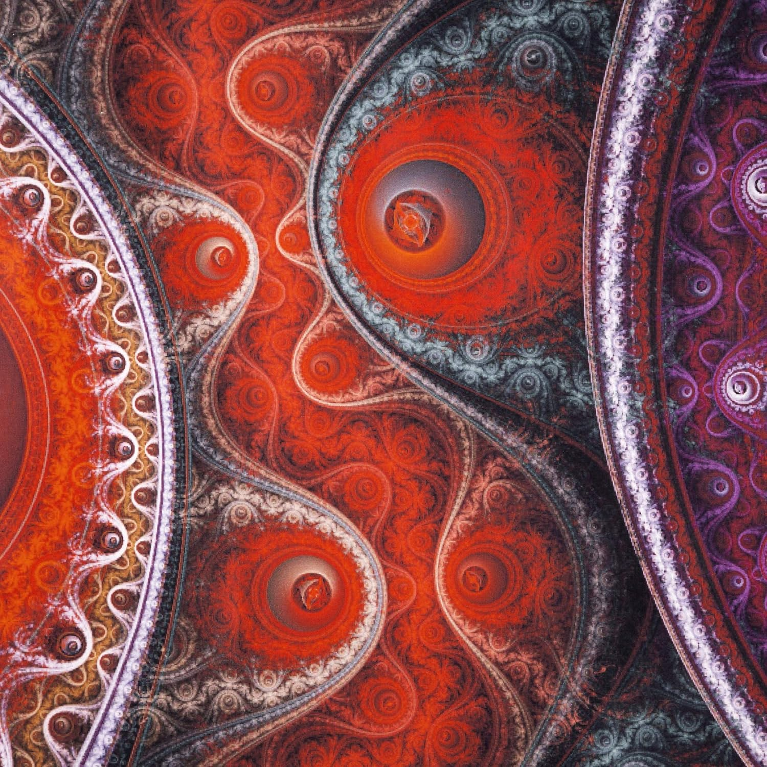 Eurofirany Bedding Pattern Print Striking Cotton Set 2 Pillow Cases 1 Duvet Cover, Blue + Red, 220X200Cm+2X/70X80Cm image number 4