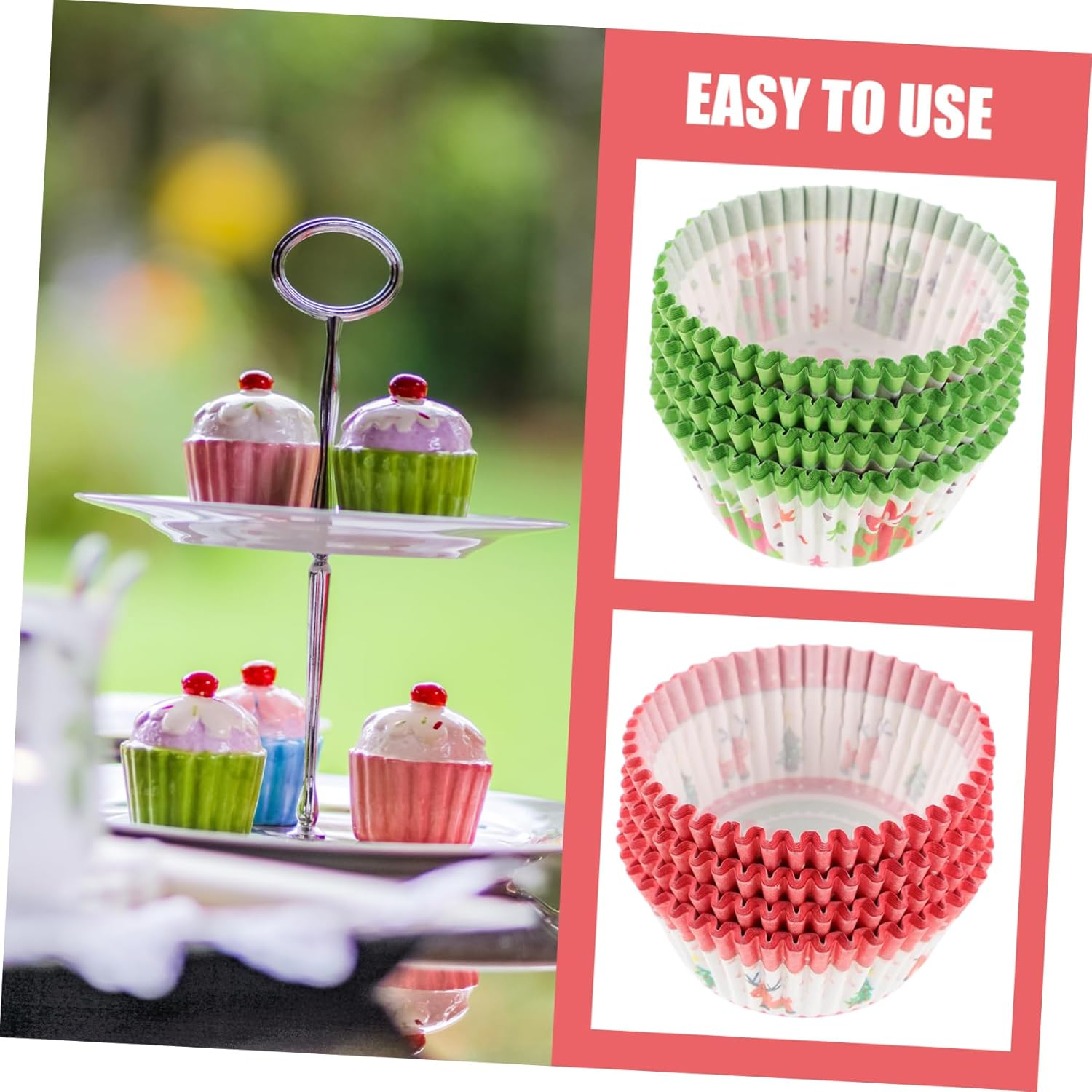 Mini Cake Liners Patterned Paper Cupcake Liners Small Cupcake Wrappers Baking Cake Cups Food-Grade Material image number 5
