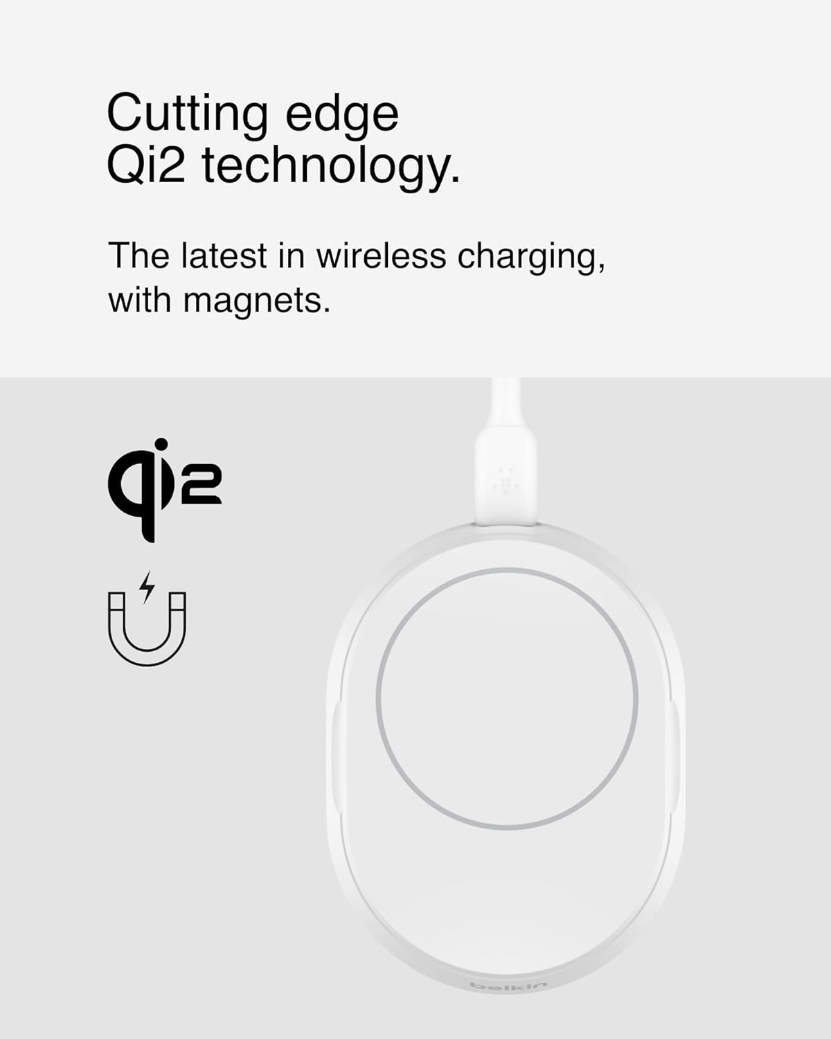 Belkin Boostcharge Pro 15W Convertible Magnetic Charging Stand, Magsafe-Compatible Fast Qi2 Charger for Apple Iphone 16/15/14/13 Series, Apple Airpods Pro, & More - White - Black image number 5