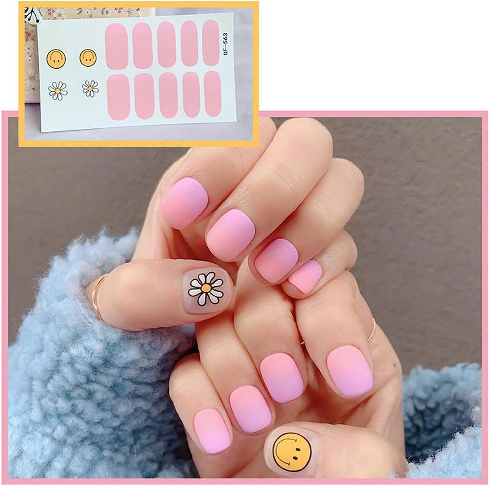 6 Sheets Cartoon Nail Art Stickers Bear Little Monster Frosted Nail Decals Beauty Accessories for Fingers image number 5