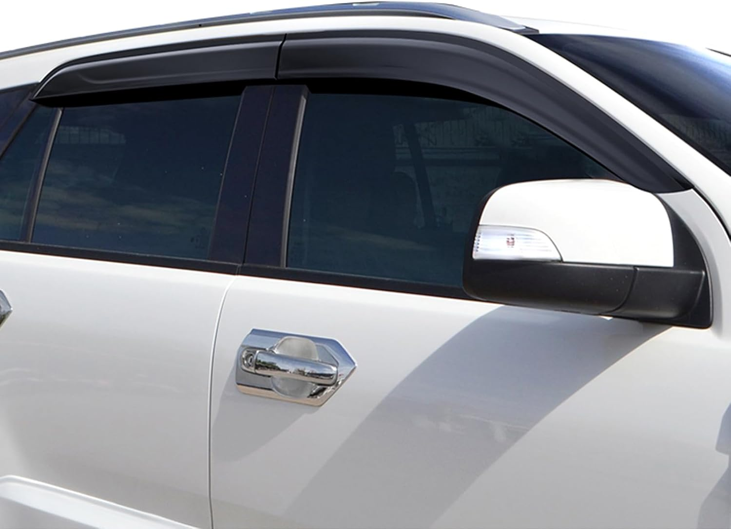 SUERAUTO4X4 Weathershields Window Visors for Ford Everest 2015-2022 UA UAII, Weather Shields Sun Rain Guards Wind Deflector Visors Car Accessories, Injection Black 4PCS image number 2