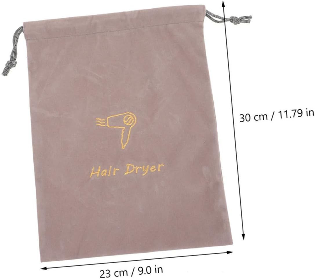 KAILIKETIY 2Pcs Keep Tidy the Hair Dryer Bag Fabric Drawstring Storage for Accessories image number 4