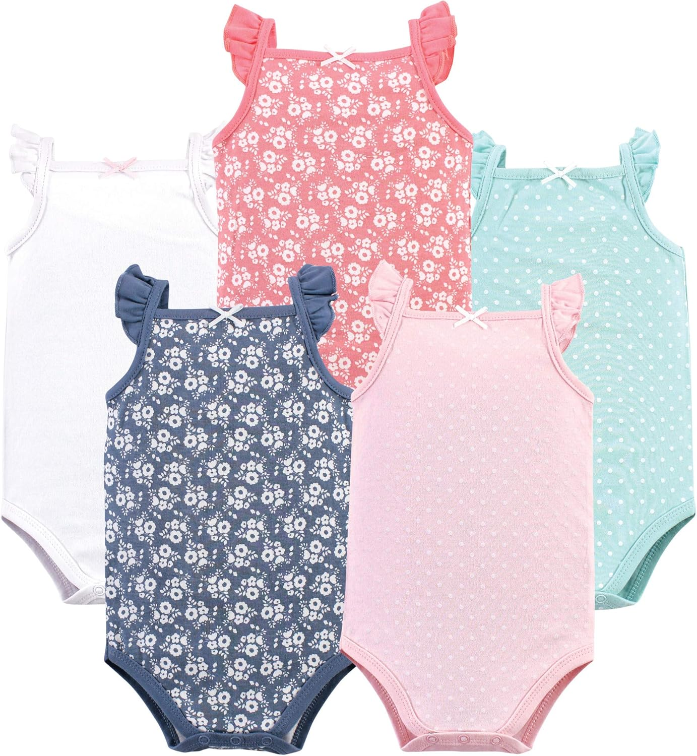 Hudson Baby Unisex Baby Cotton Sleeveless Bodysuits