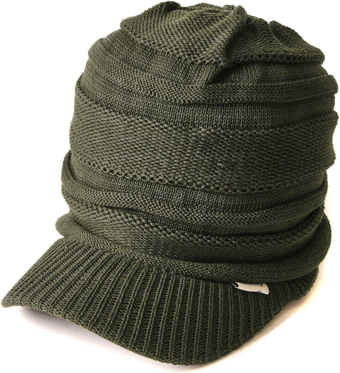 CHARM Mens Summer Knit Beanie Hat - Womens Slouchy Visor Cap Winter Baggy Slouch Knit