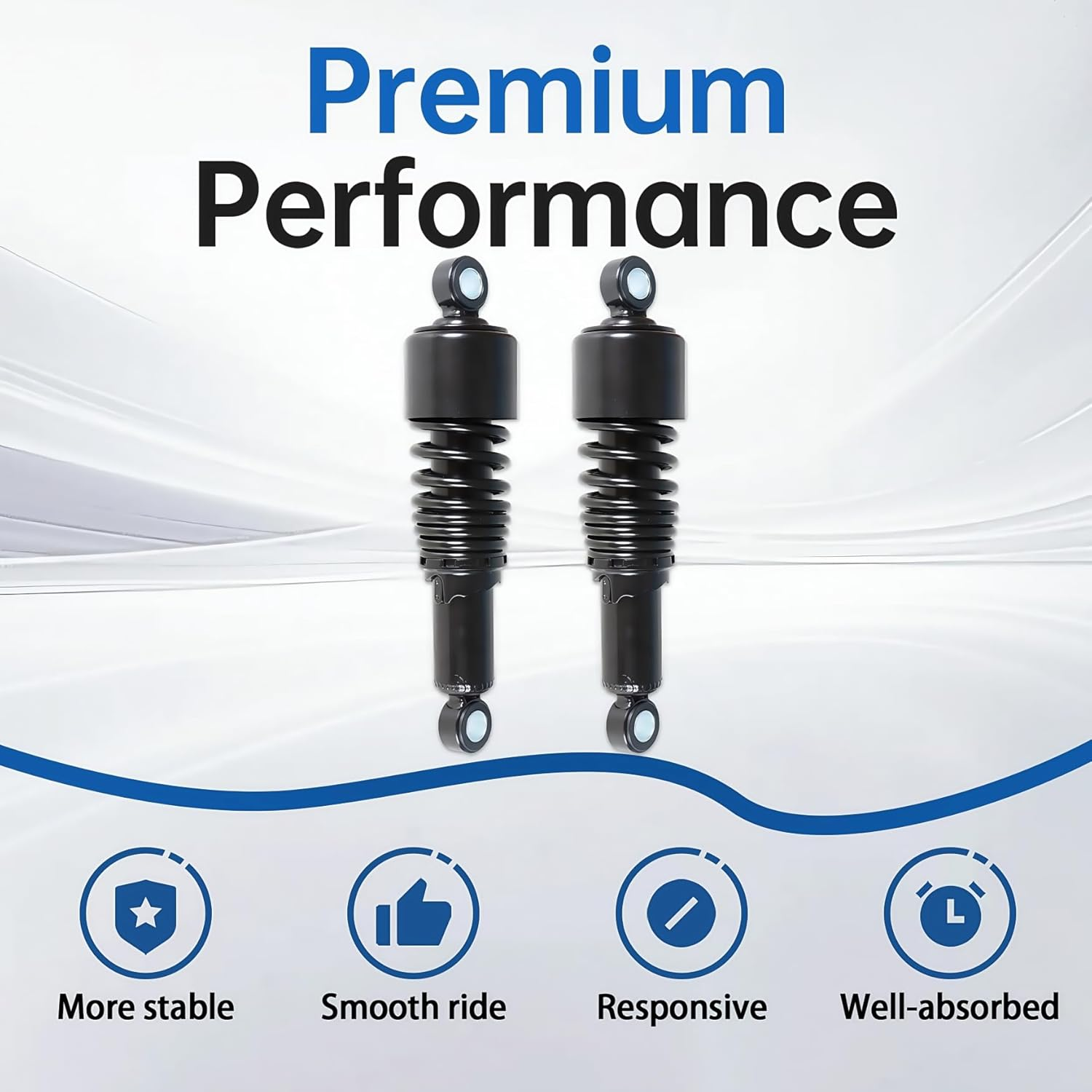 WFLNHB 1Pair Rear Shocks 10.5Inch 267Mm Black Replacement for Sportster 883 1200 image number 5