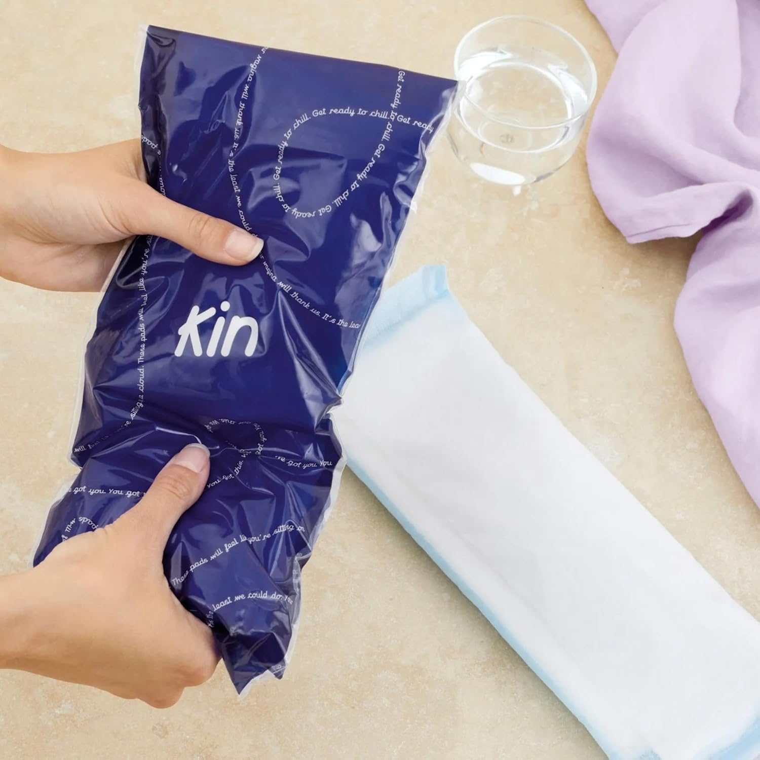 Kin Soothing Padsicles, Pack of 7 | Instant Cooling Postpartum Recovery Pads for Perineal & C-Section Relief, No Freezer Needed, Ultra-Soft & Absorbent Cold Therapy