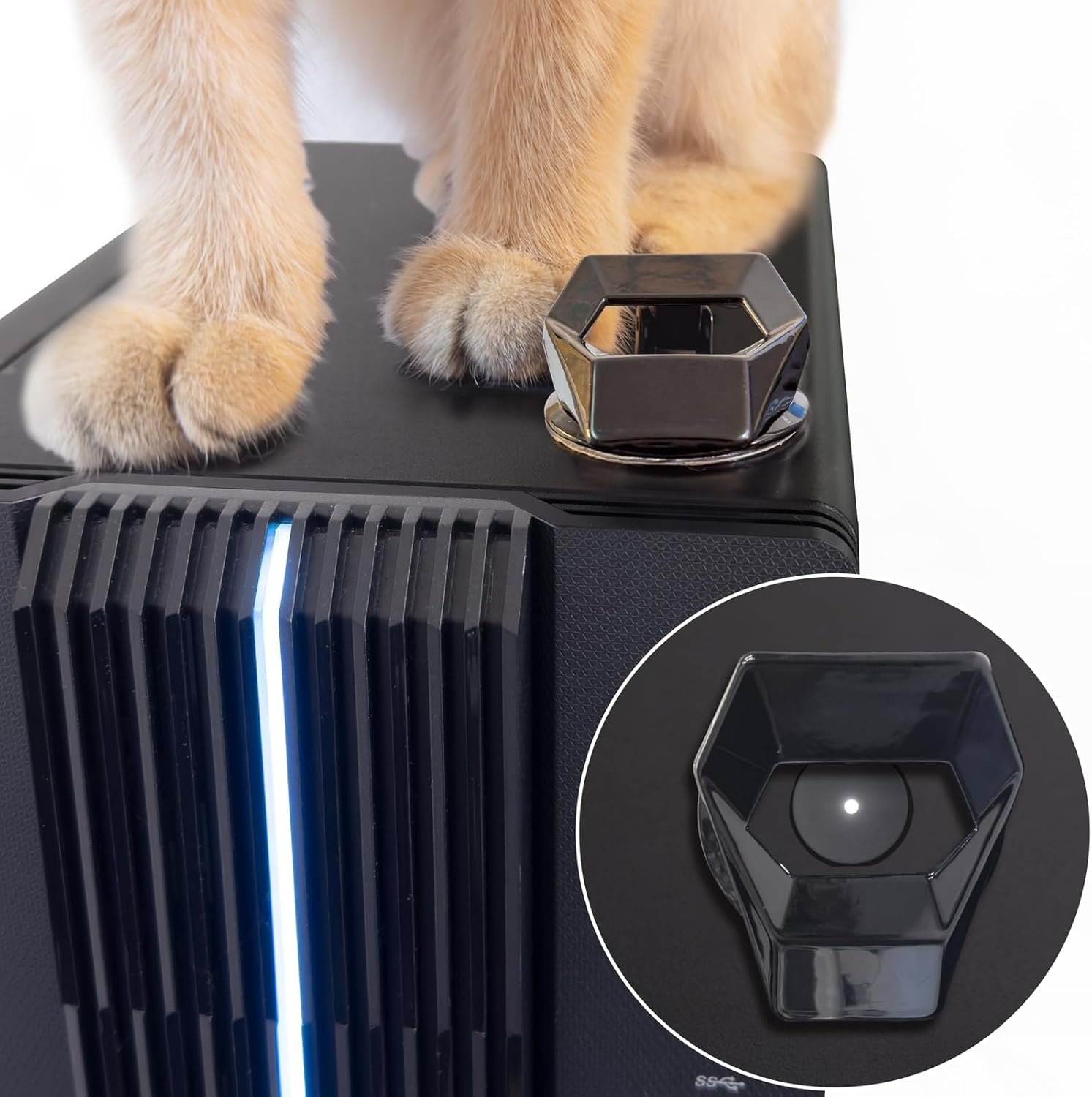 Otuiaim Zinc Alloy PC Power Button Cover [2-Pack], Cat-Proof Child-Proof Flip-Open Protective Lid for Computers, Washing Machines, Dishwashers and More, Fits Buttons Diameter < 2.5Cm & Height < 1Cm