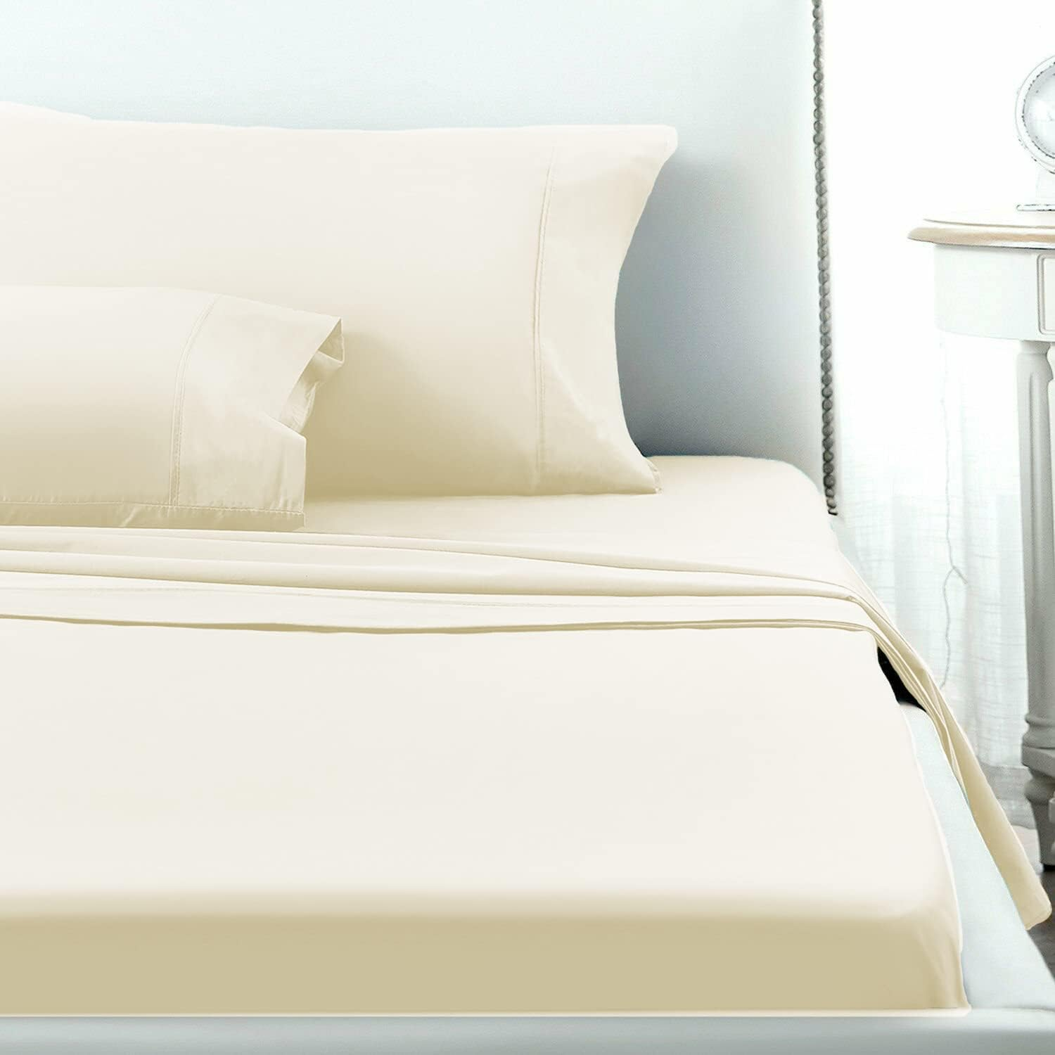 Ramesses Luxe Pima Cotton Sheet Set, King, Ice Blue