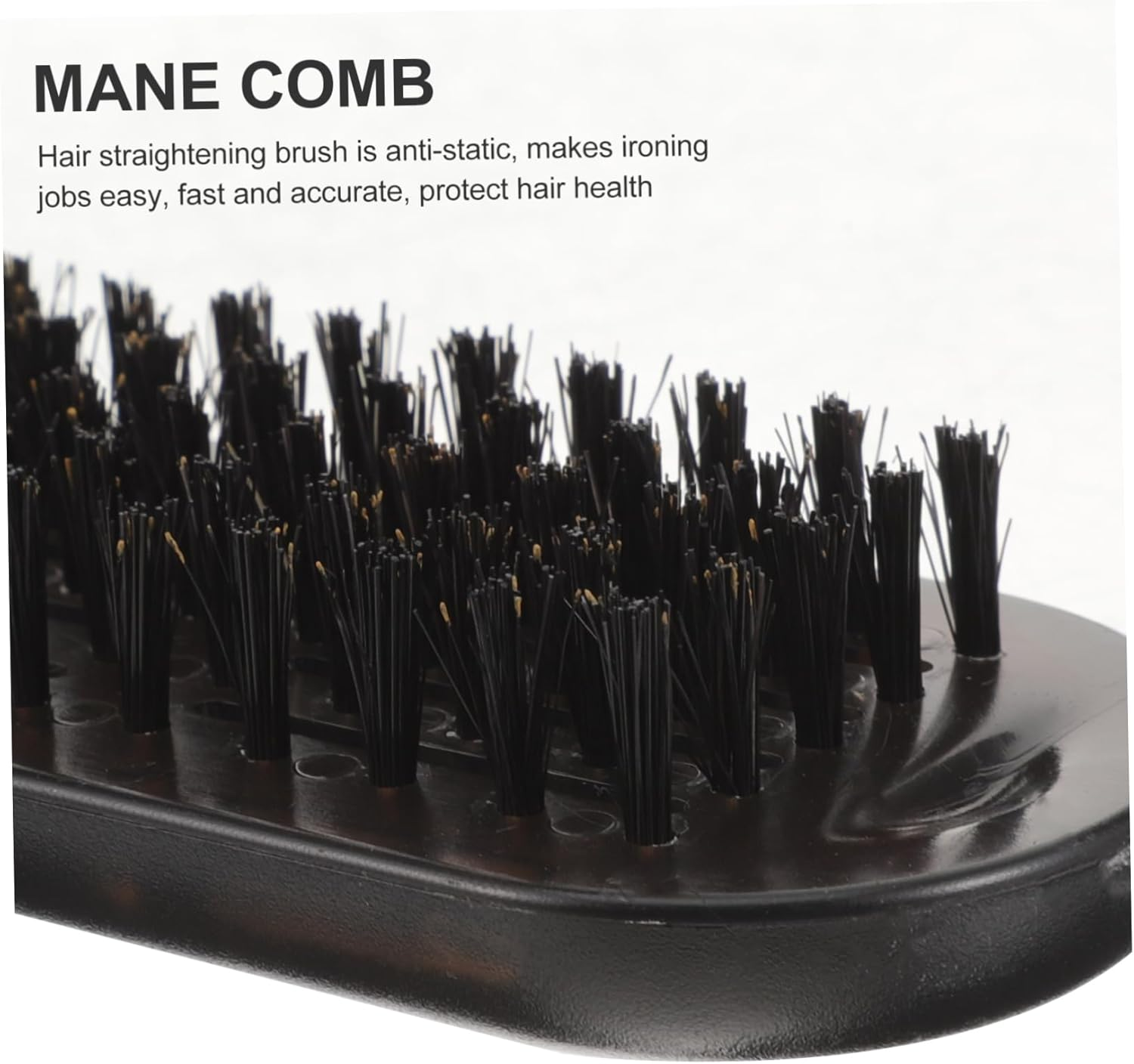 DONFAMDS Hair Straightening Comb Double Sided Static Hair Styling Brush Ergonomic Portable Design for Easy Use for Home Travel Hair Straightening Tool image number 2